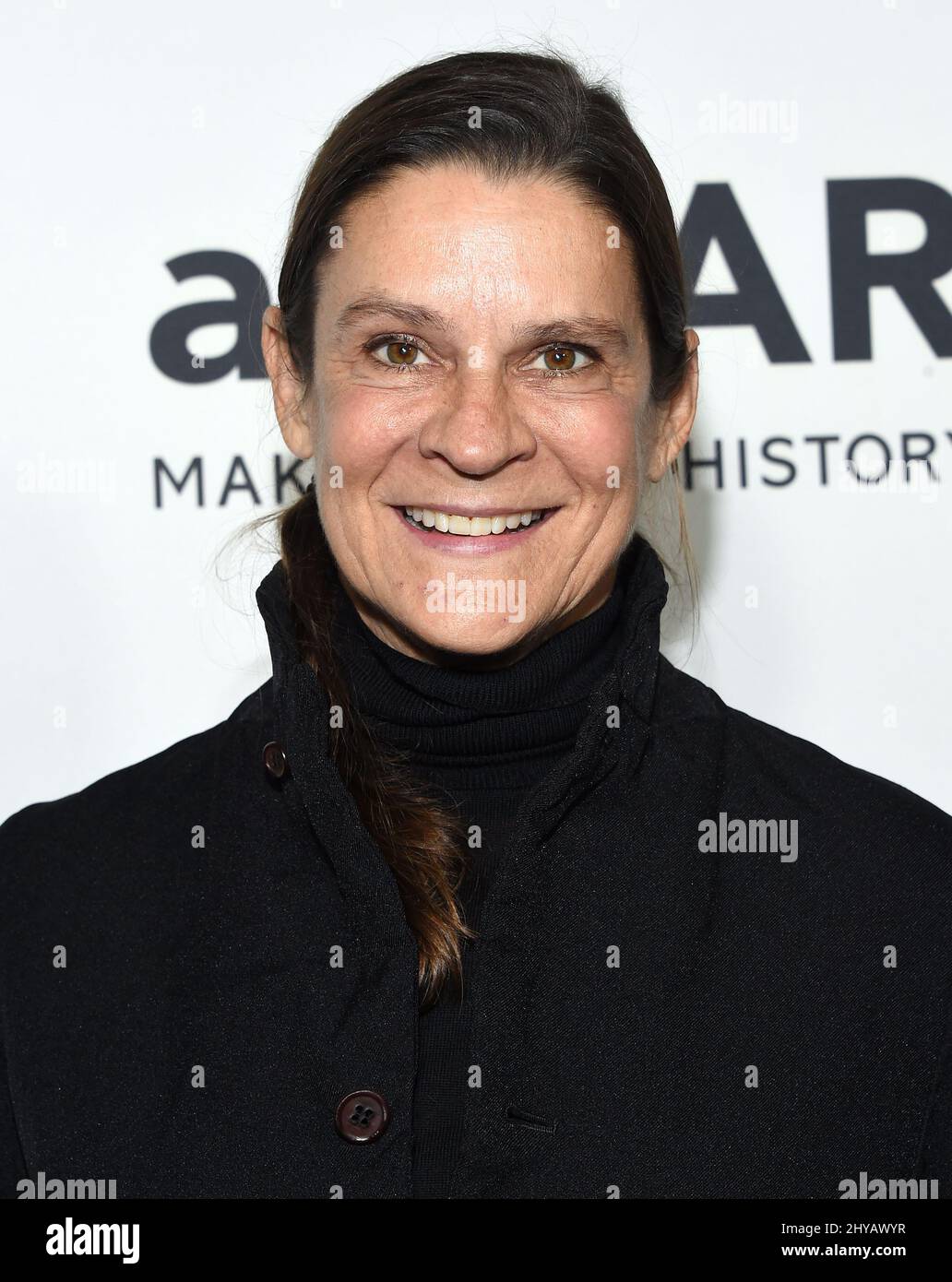 Aileen Getty arriva al Gala di inspirazione dell'AmfAR CHE si tiene PRESSO i Milk Studios Foto Stock