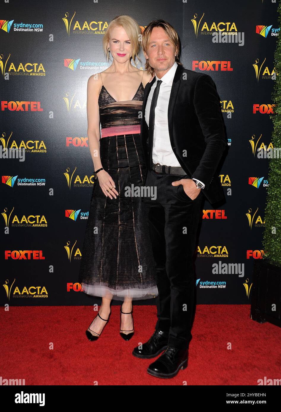 Nicole Kidman, Keith Urban partecipa all'Accademia Australiana che ospita 6th premi internazionali AACTA tenuti all'Avalon Hollywood Foto Stock