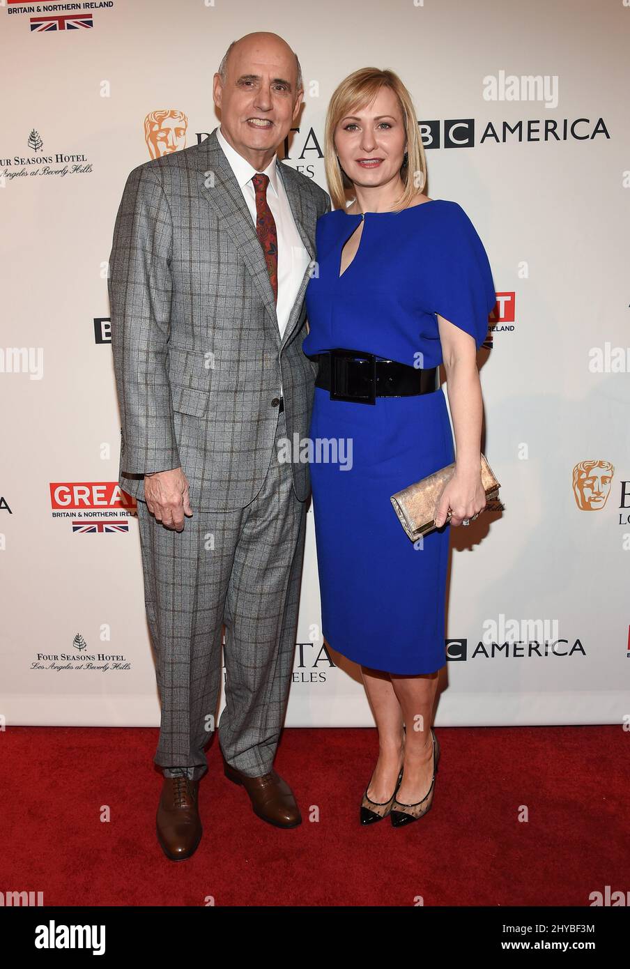 Jeffrey Tambor e Kasia Ostlun partecipano al BAFTA Tea Party 2017 a Los Angeles, California Foto Stock