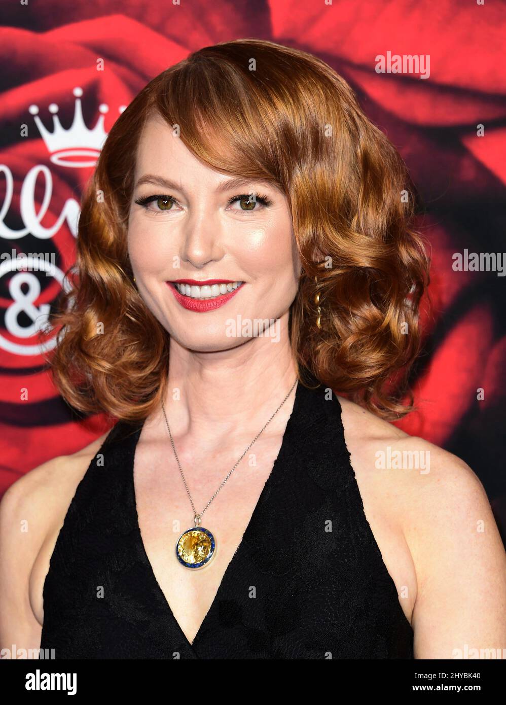 Alicia Witt partecipa al Hallmark Channel e Hallmark Movies & Mysteries Inverno 2017 TCA Press Tour Party tenuto presso la Tournament House di Pasadena, California Foto Stock