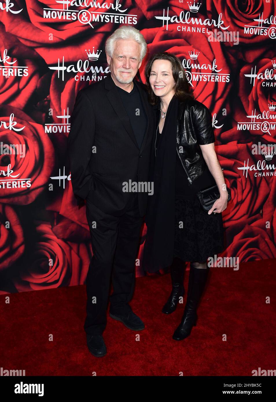 Bruce Davison e Michele Correy partecipano al Hallmark Channel e al Hallmark Movies & Mysteries Winter 2017 TCA Press Tour Party tenuto presso la Tournament House di Pasadena, California Foto Stock