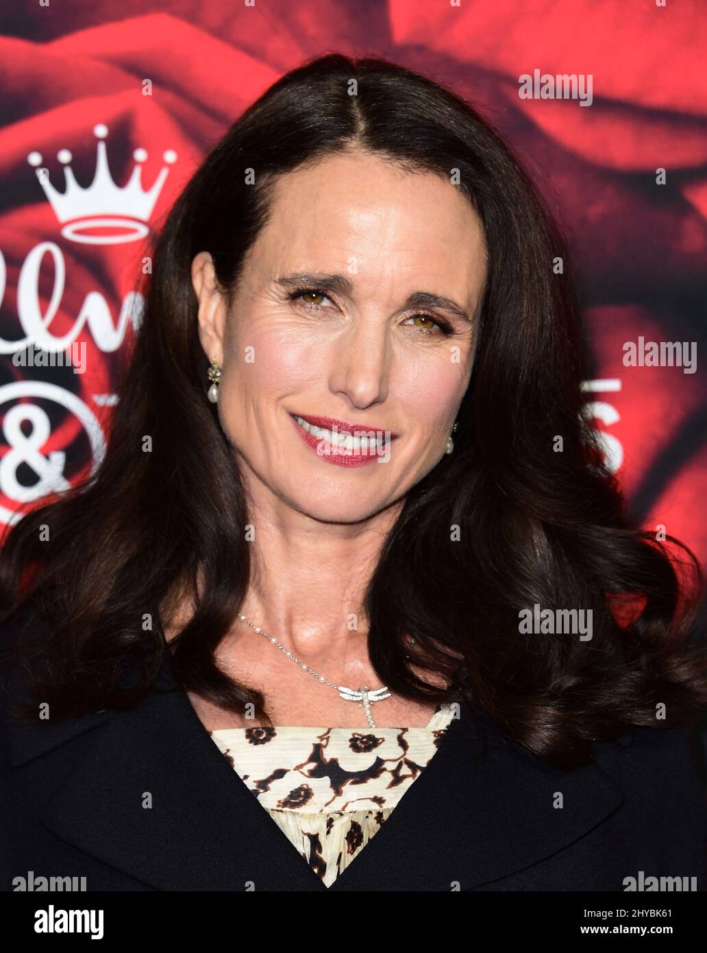 Andie MacDowell partecipa al Hallmark Channel e Hallmark Movies & Mysteries Inverno 2017 TCA Press Tour Party tenuto presso la Tournament House di Pasadena, California Foto Stock