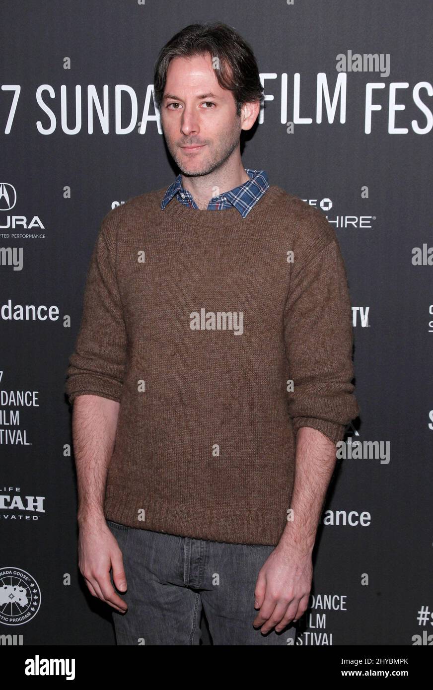 Jeff Baena (regista/scrittore) partecipa alla prima "The Little Hours" al Sundance Film Festival 2017, che si tiene al Marc Theater di Park City, USA. Foto Stock