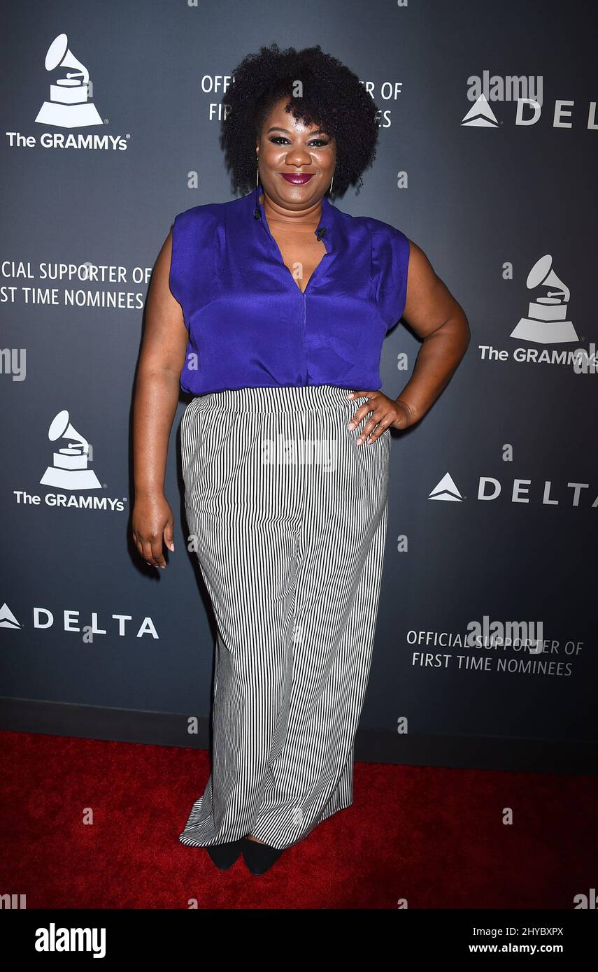 Adrienne C. Moore arriva per l'evento ufficiale di Grammy della Delta Air Lines, che si tiene a Beauty & Essex, Hollywood, Los Angeles, 9th febbraio 2017 Foto Stock