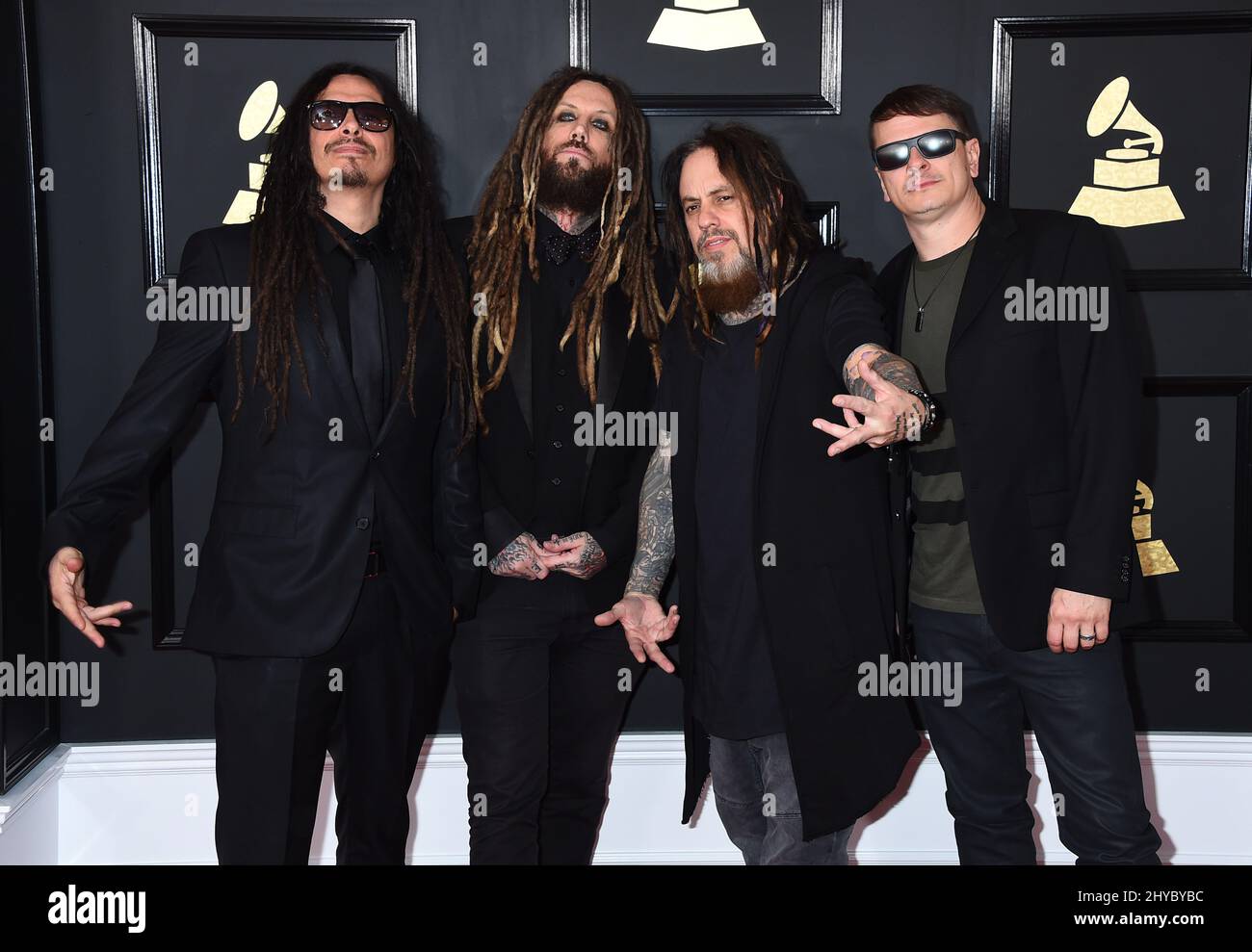 Korn partecipa ai Grammy Awards annuali 59th a Los Angeles Foto Stock