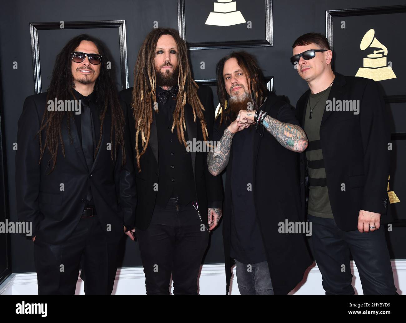 Korn partecipa ai Grammy Awards annuali 59th a Los Angeles Foto Stock