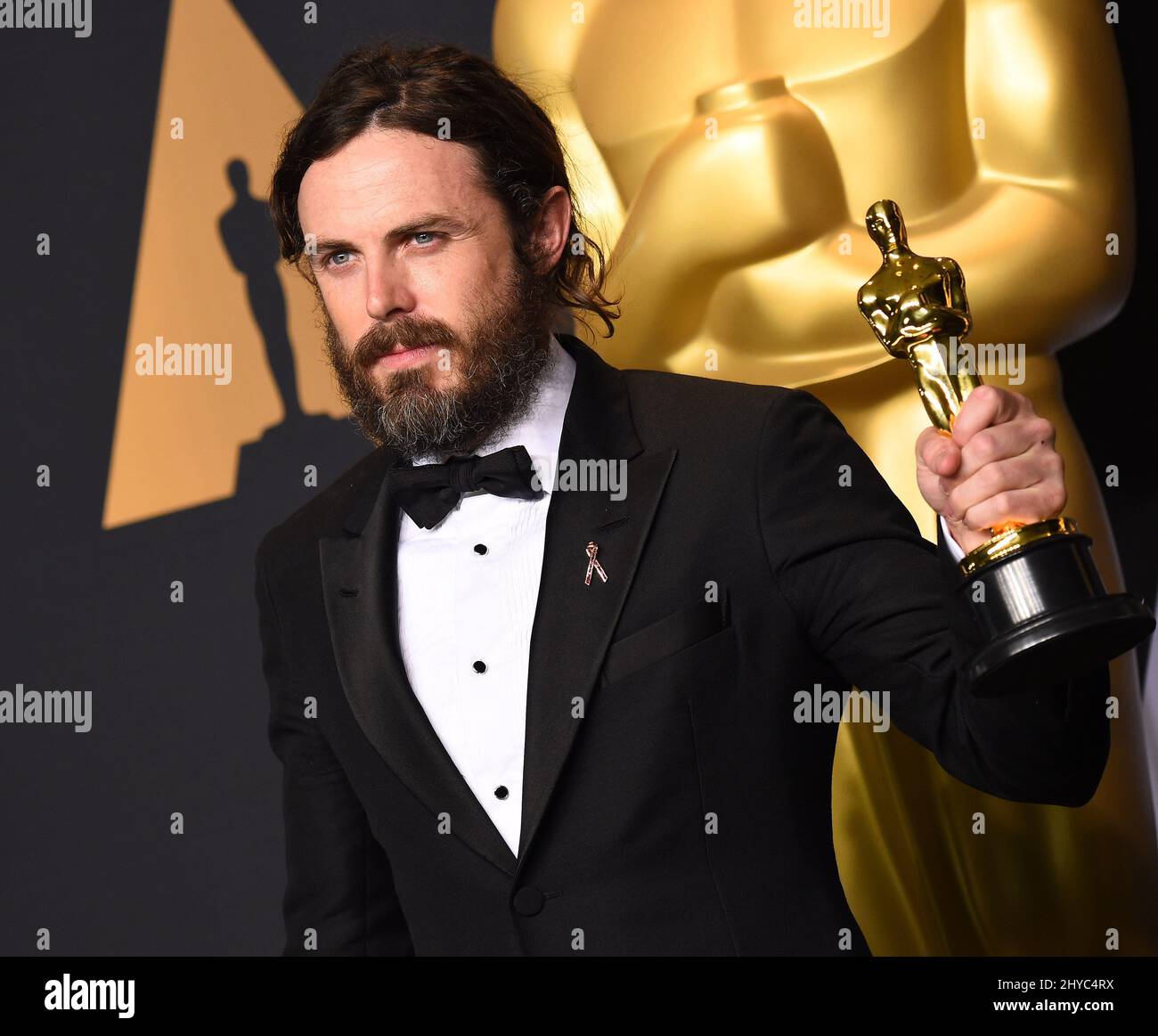 Casey Affleck nella sala stampa dei 89th Academy Awards che si sono tenuti al Dolby Theatre di Hollywood, Los Angeles, USA. Foto Stock