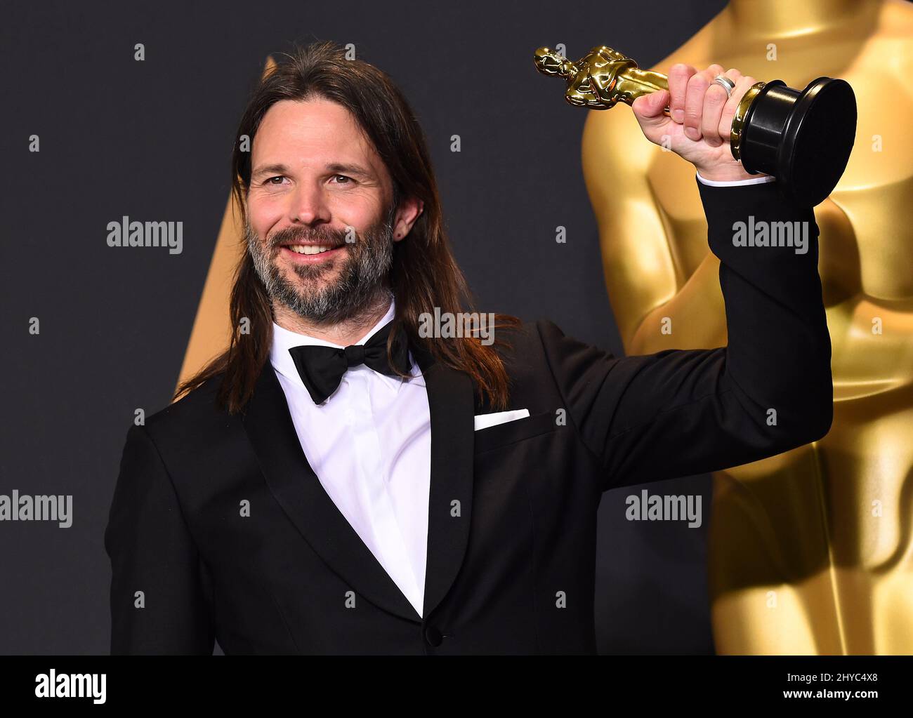 Linus Sandgren nella sala stampa dei 89th Academy Awards che si sono tenuti al Dolby Theatre di Hollywood, Los Angeles, USA. Foto Stock