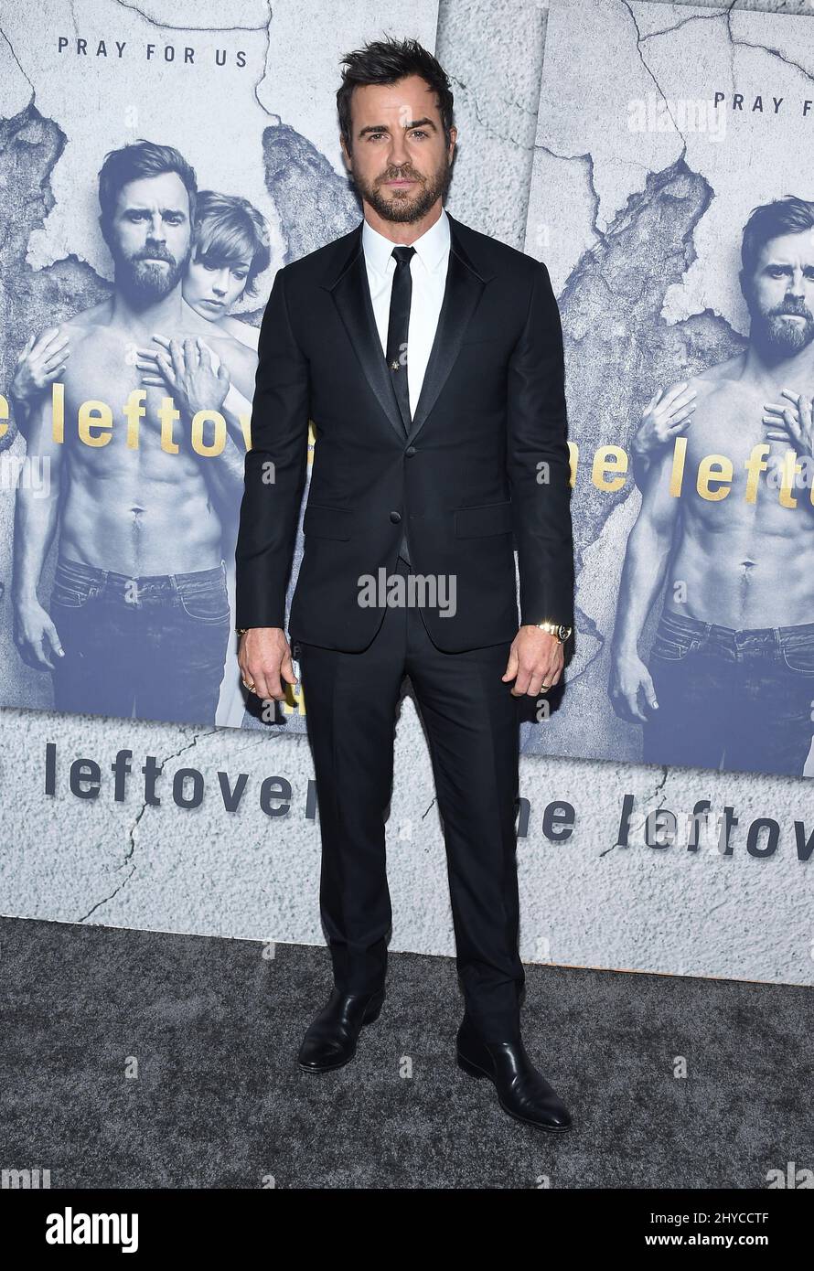 Justin Theroux arriva alla prima stagione 3 di HBO 'The Leftovers' tenuta all'Avalon. Foto Stock