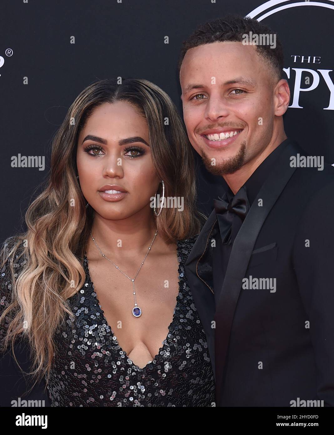 Ayesha Curry e Steph Curry hanno partecipato all'ESPYS 25th tenuto al Microsoft Theatre di Los Angeles, California Foto Stock