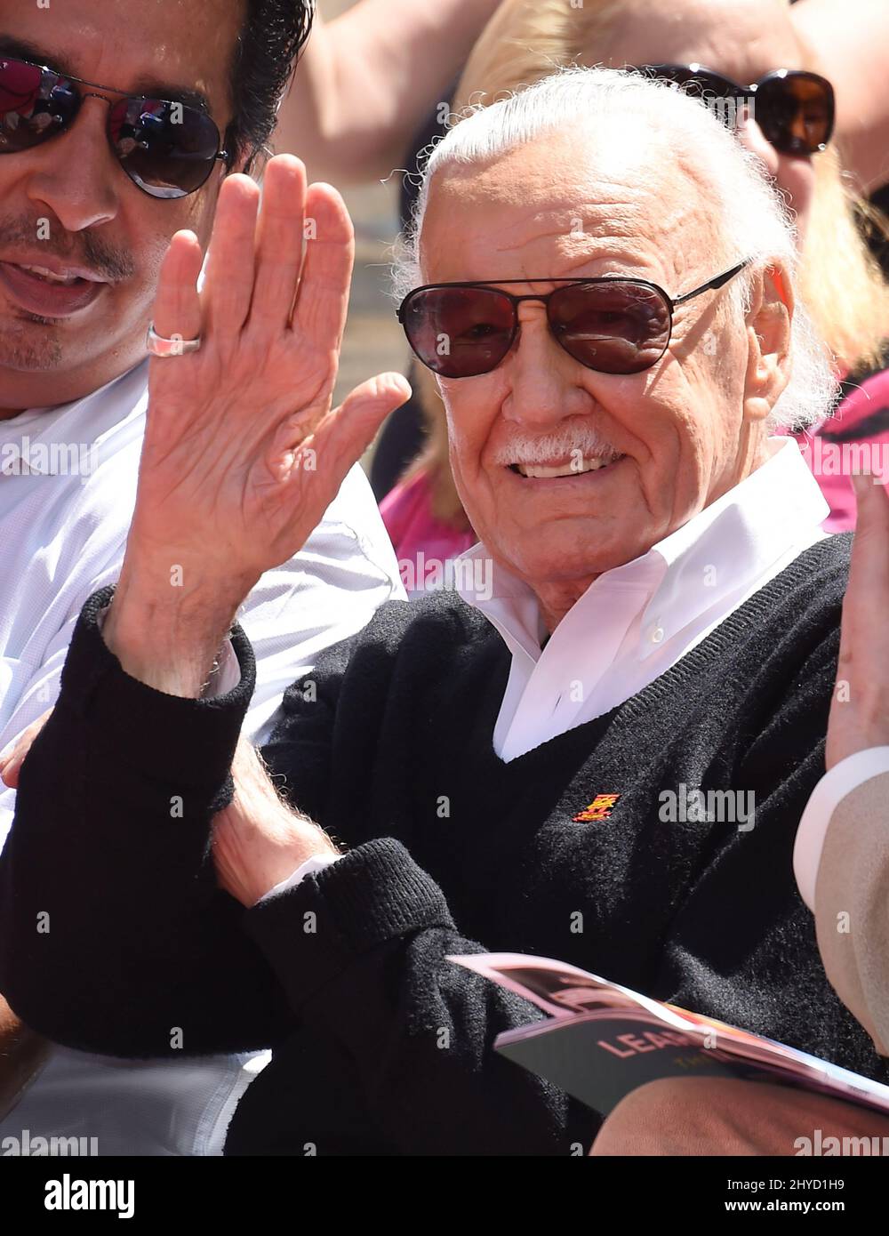 Stan Lee partecipa alla cerimonia delle impronte digitali e delle mani di Stan Lee che si tiene al TCL Chinese Theatre IMAX Foto Stock