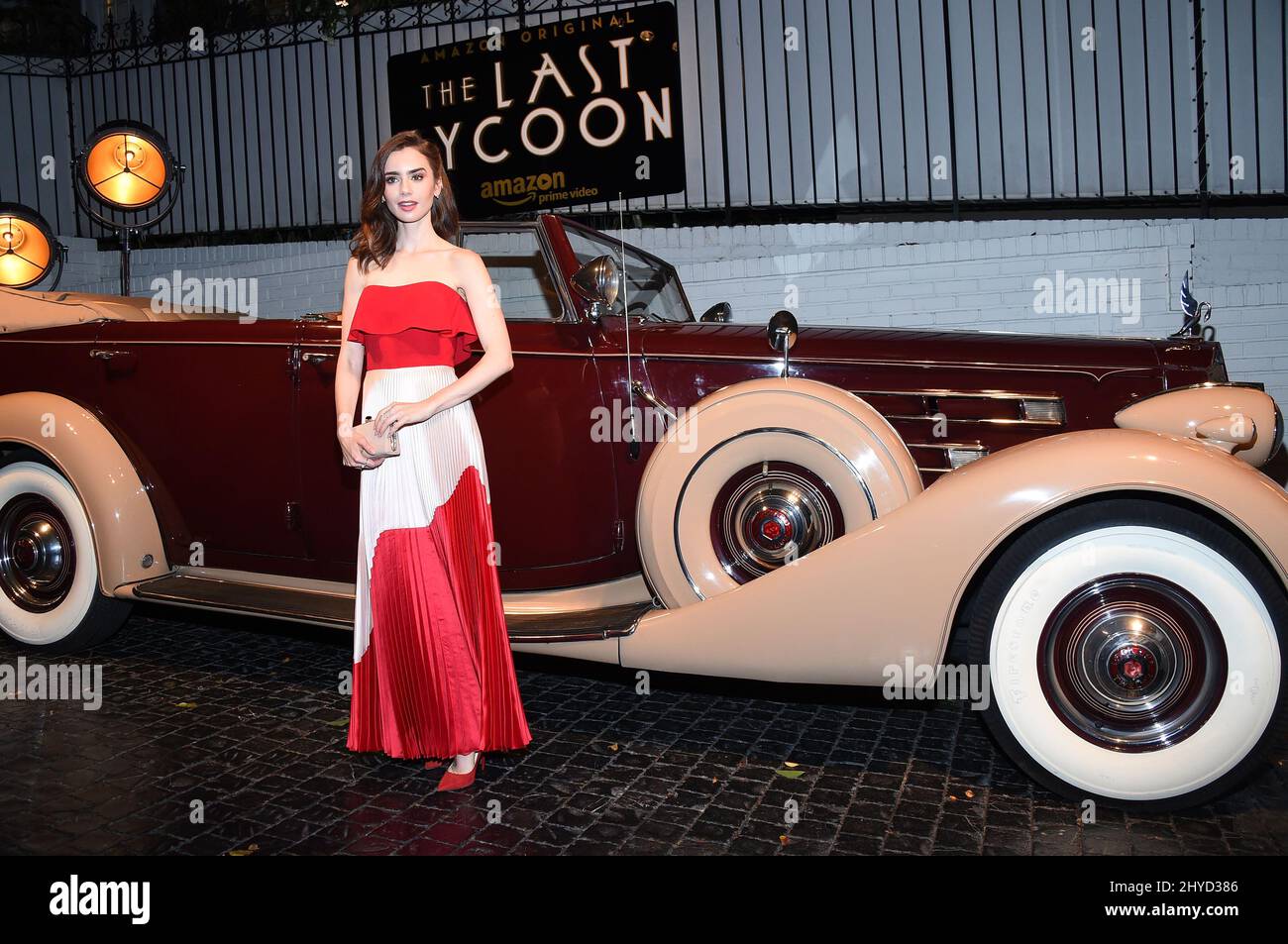 Lily Collins partecipa all'ultimo Tycoon After Party a Los Angeles, California Foto Stock