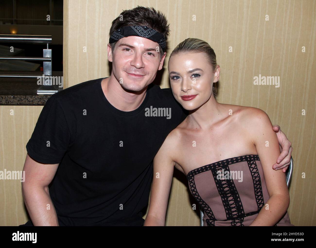 Robert Palmer Watkins & Hayley Erin che partecipa all'evento di Kick-off dell'ospedale generale tenuto all'Embassy Suites da Hilton il 3 agosto 2017 Foto Stock