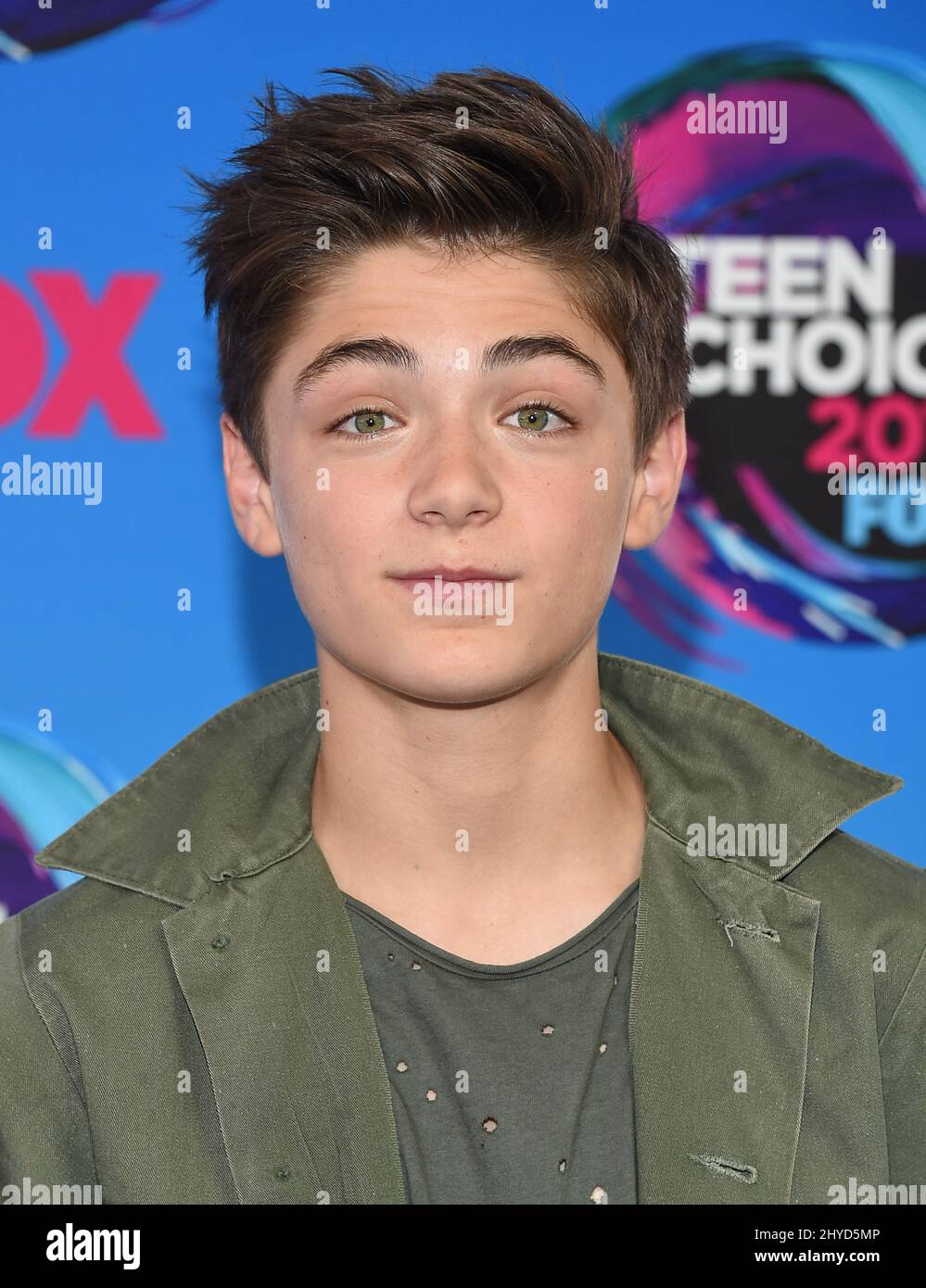 Asher Angel partecipa ai Teen Choice Awards 2017 che si tengono al Galen Center di Los Angeles, USA Foto Stock