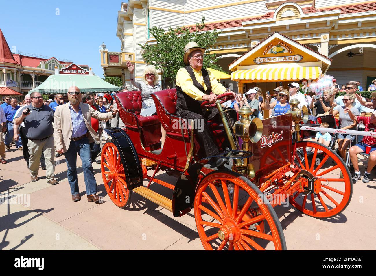 Dolly Parton visita Dollywood nel Dewitt Foto Stock