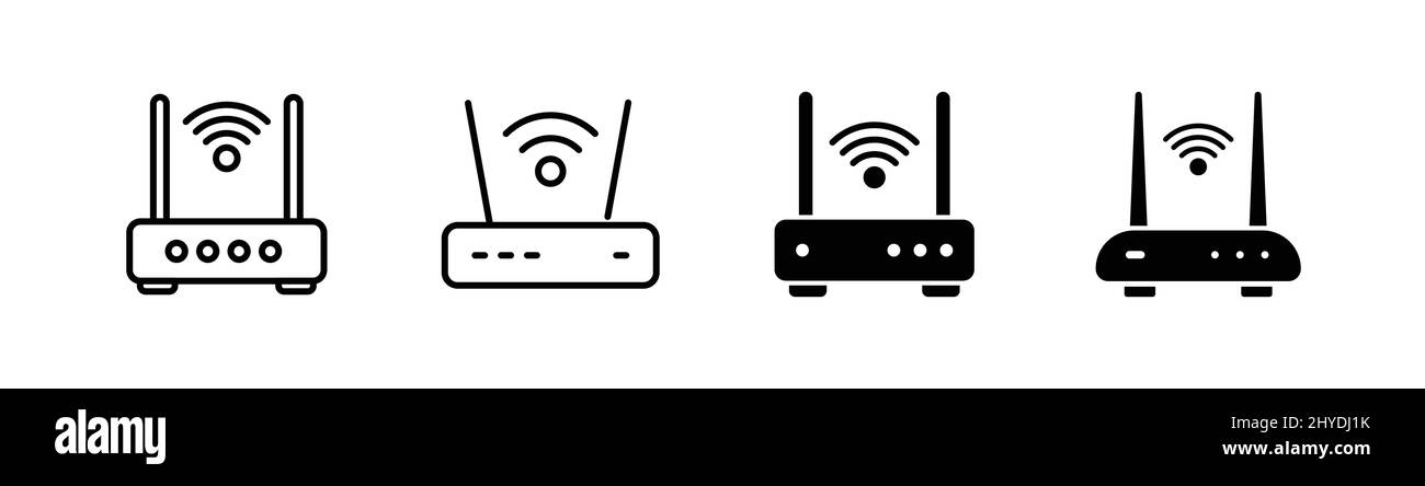 Elemento di design dell'icona del router adatto a siti Web, progetti di stampa o app Illustrazione Vettoriale