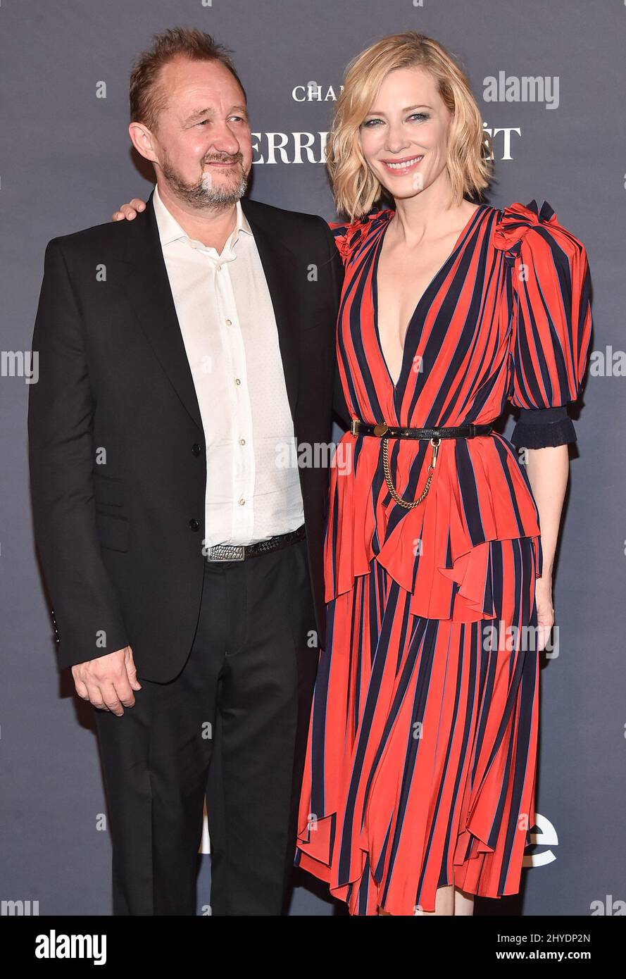 Cate Blanchett e Andrew Upton arrivano per il terzo InStyle Awards annuale, onorando attori, attrici e artisti il cui stile definisce il tappeto rosso, nonché i migliori produttori di immagini del settore che si sono tenuti al Getty Center di Los Angeles Foto Stock