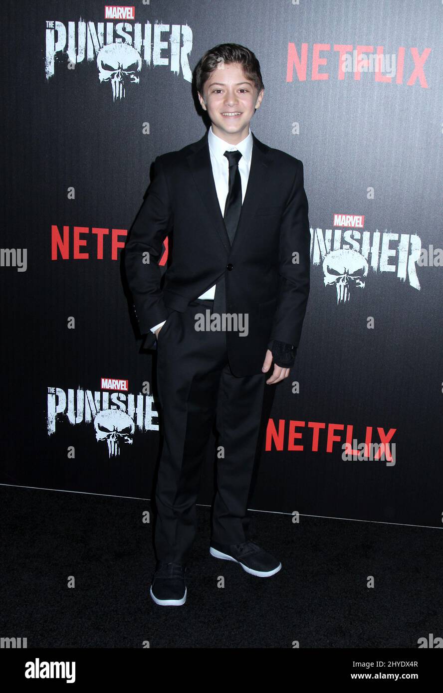 Kobi Frumer ha partecipato al 'Marvel's The Punisher' New York Premiere tenuto presso l'AMC Loews 34th Street Foto Stock