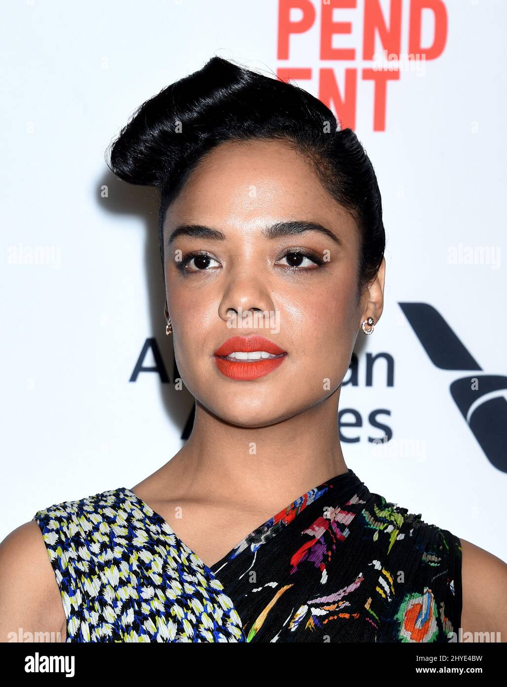 Tessa Thompson al Film Independent 2018 Spirit Awards nomination conferenza stampa tenutasi al Jeremy Hotel il 21 novembre 2017 a West Hollywood, California Foto Stock