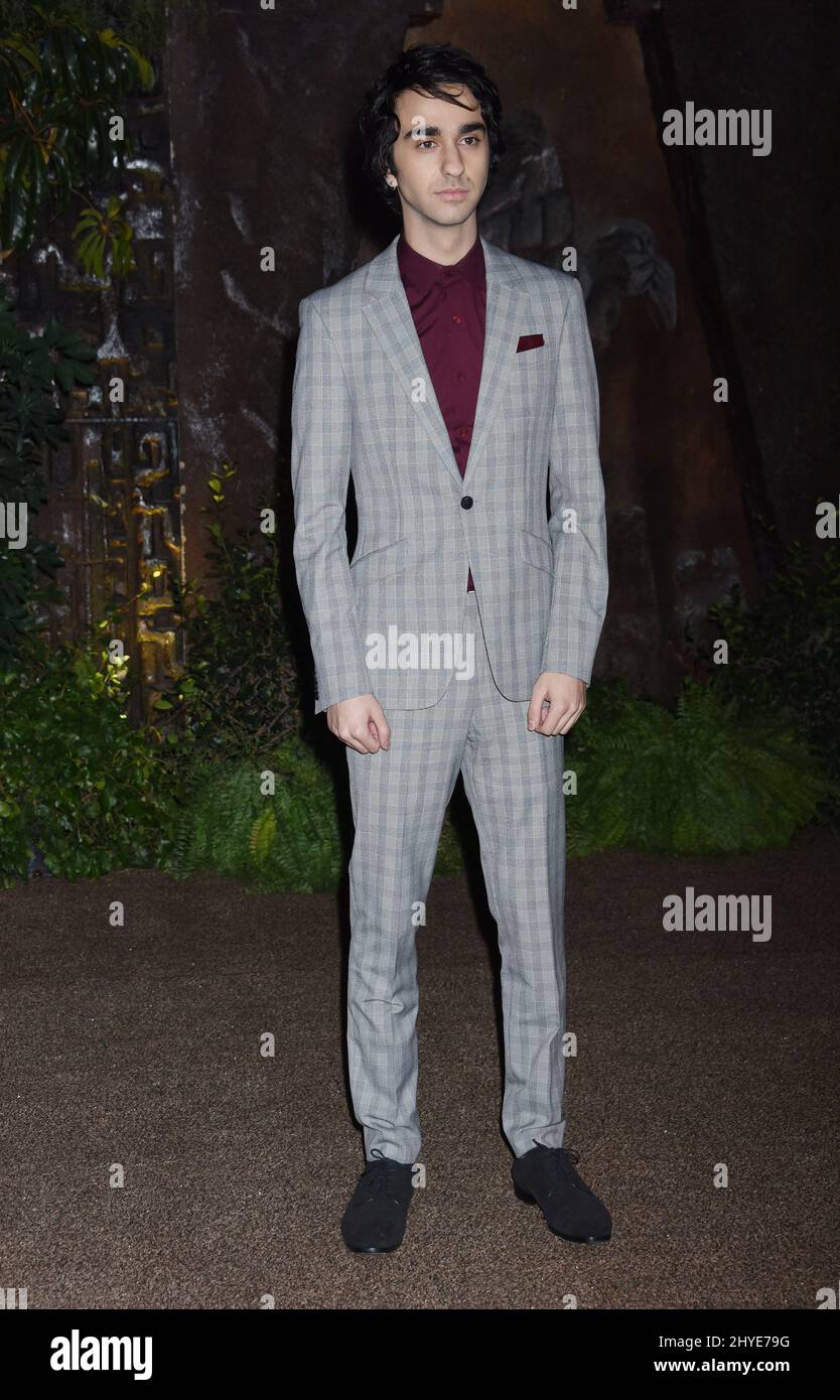 Alex Wolff frequenta il Jumanji: Benvenuti al Jungle Premiere di Los Angeles Foto Stock