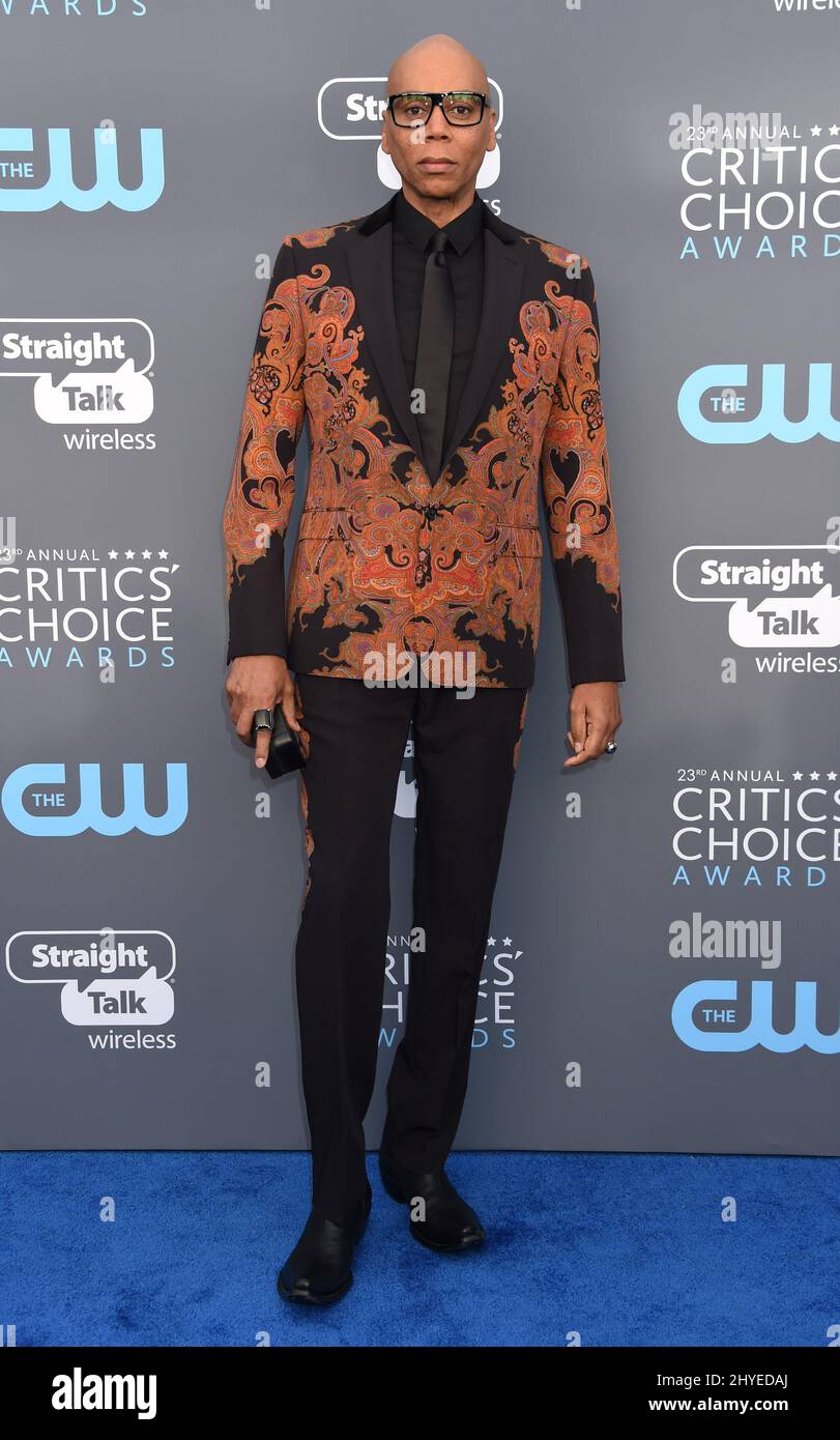 RuPaul al 23rd Annual Critics' Choice Awards, tenutosi al Barker Hangar il 11 gennaio 2018 a Santa Monica, California Foto Stock