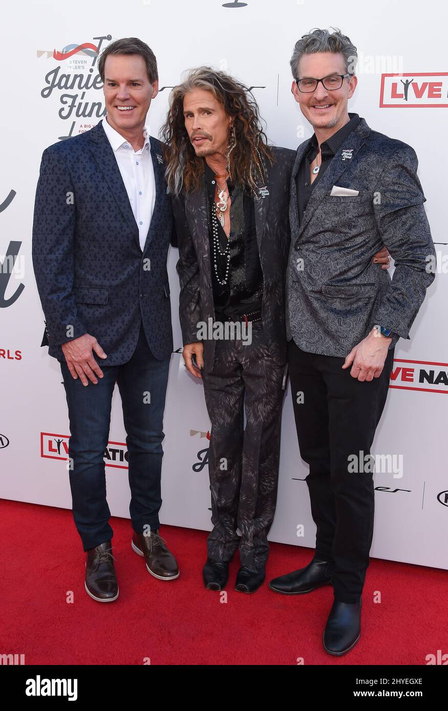 Patrick Lawler, Steven Tyler e Richard Shaw arrivano a Steven Tyler e Live Nation's Inaugural Gala beneficia Janie's Fund presso RED Studios il 28 gennaio 2018 a Hollywood, California. Foto Stock