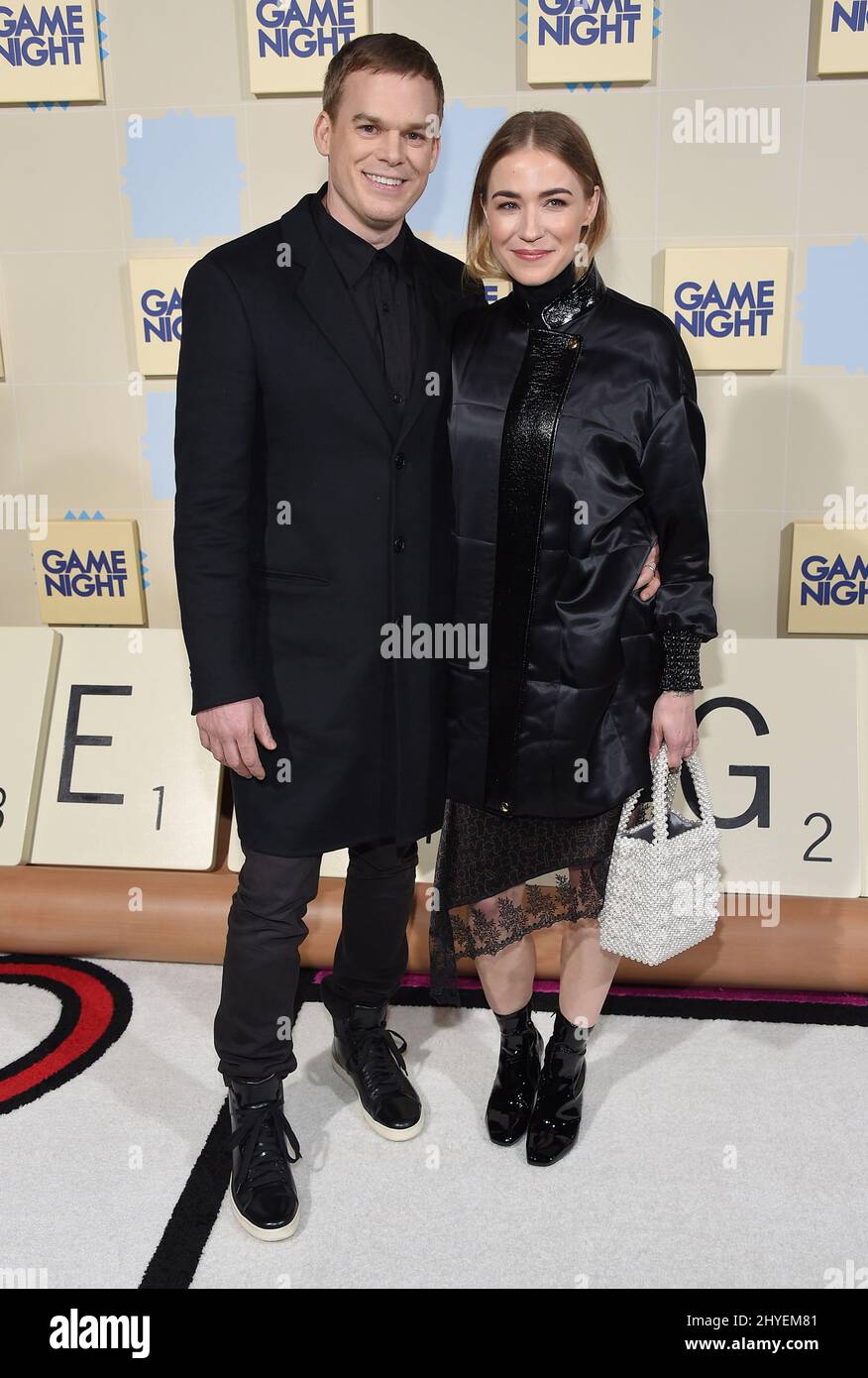 Michael C. Hall e Morgan MacGregor hanno partecipato alla "Game Night" World Premiere a Los Angeles 21st febbraio 2018 Foto Stock