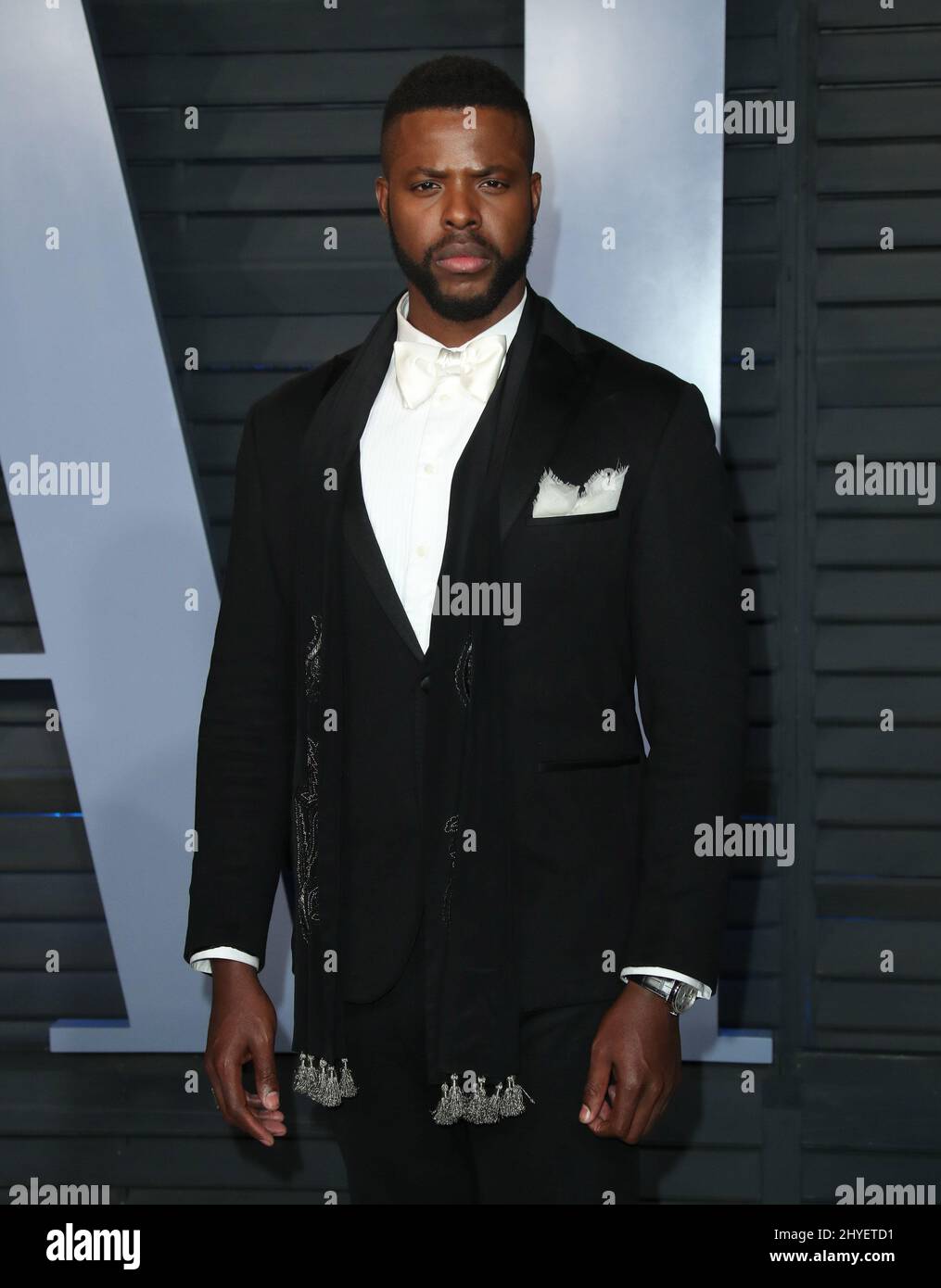 Winston Duke partecipa alla Vanity Fair Oscar Party tenutasi a Beverly Hills, Los Angeles, USA Foto Stock