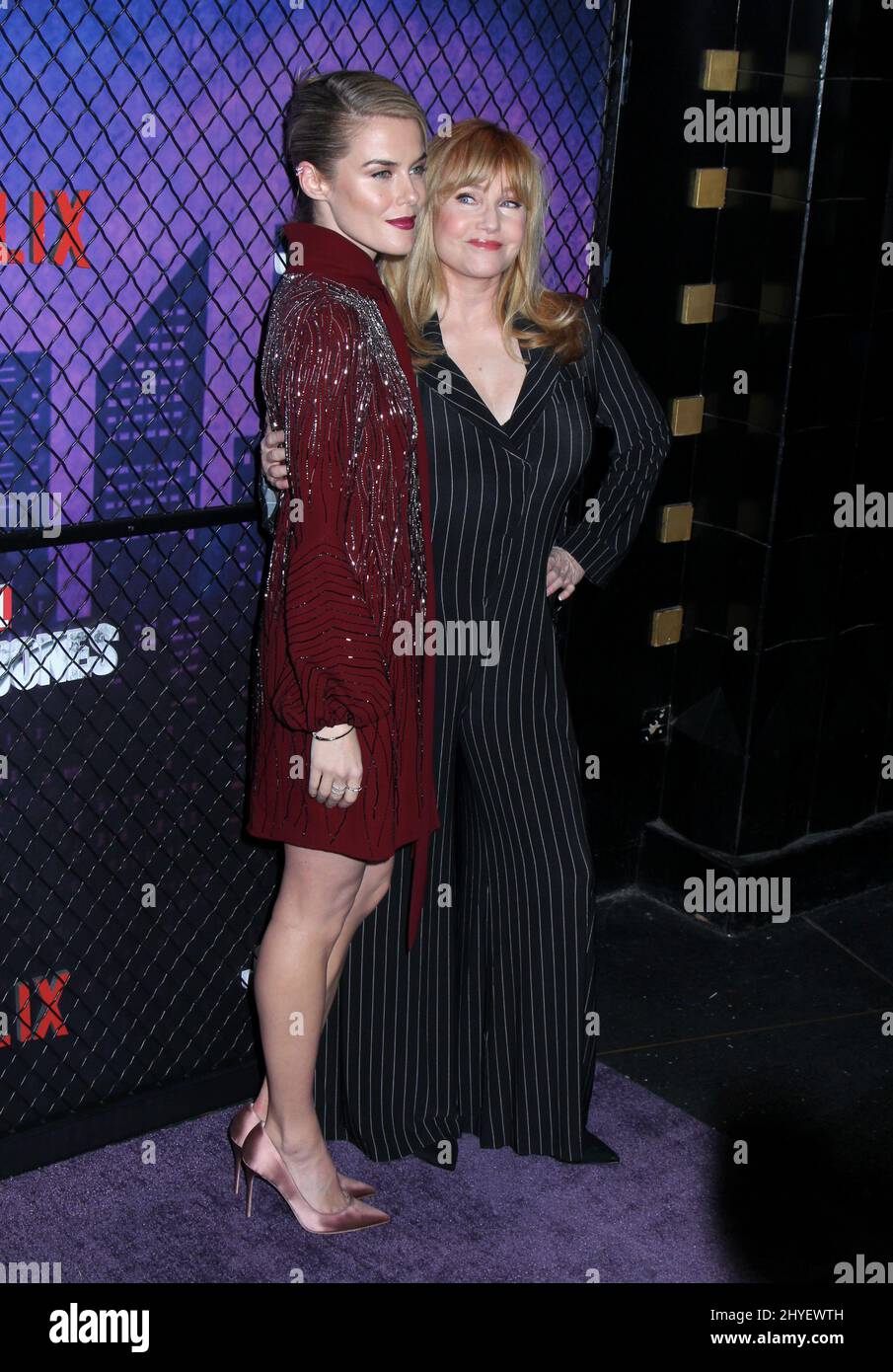 Rachael Taylor & Rebecca De Mornay che partecipano alle meraviglie 'Jessica Jones' Stagione 2 - New York Premiere tenuto presso AMC Loews Lincoln Square il 7 marzo 2018. Foto Stock