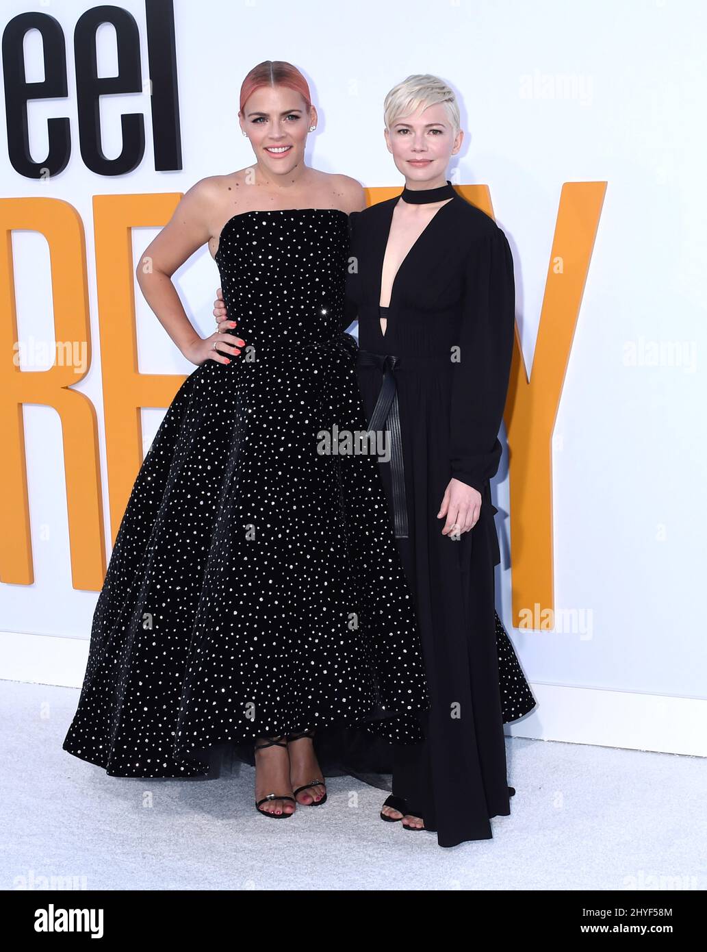 Phillips e Michelle Williams si sono occupati della prima mondiale di "i Feel Pretty" che si è tenuta al Westwood Village Theatre il 16 aprile 2018 a Westwood, Los Angeles Foto Stock