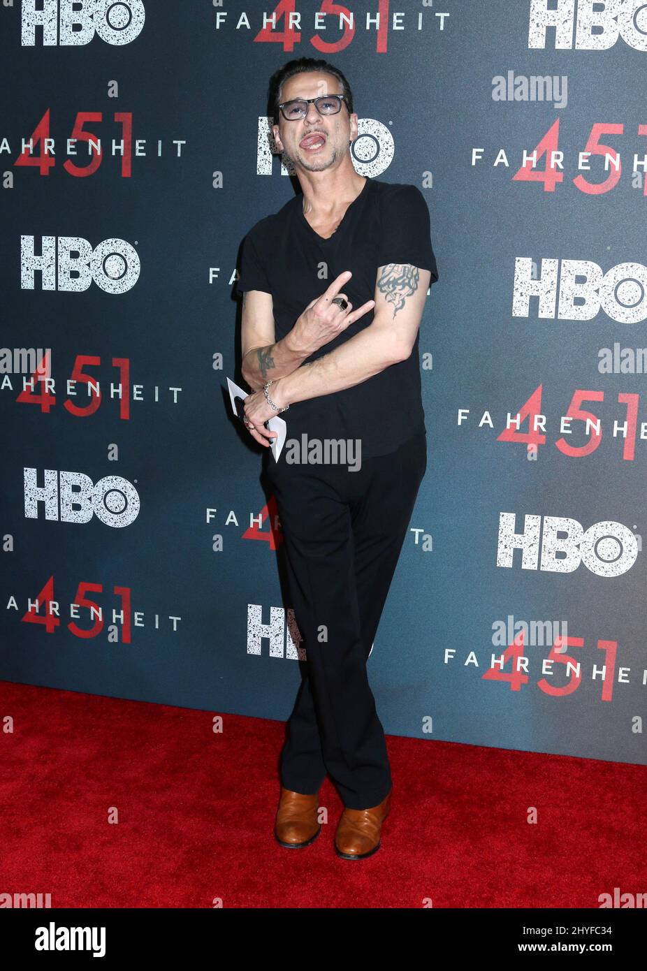 Dave Gahan partecipa al Fahrenheit 451 Premiere tenuto al centro di skirball di NYU il 8 maggio 2018. Foto Stock