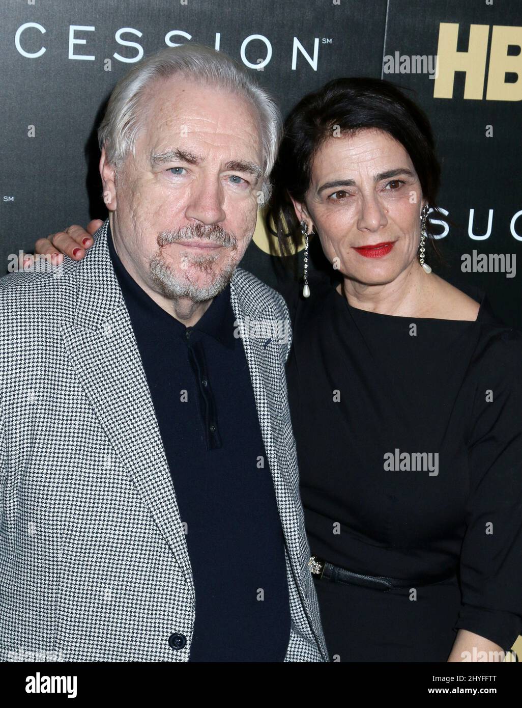 Brian Cox e Hiam Abbasso hanno partecipato alla prima 'Session' di HBO tenutasi al Time Warner Center il 22 maggio 2018. Foto Stock