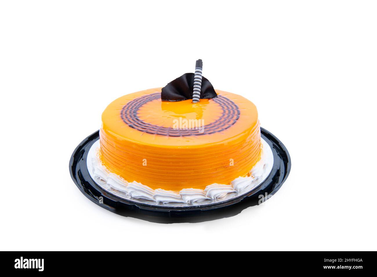 Torta di ananas Premium Mango su sfondo isolato Foto Stock
