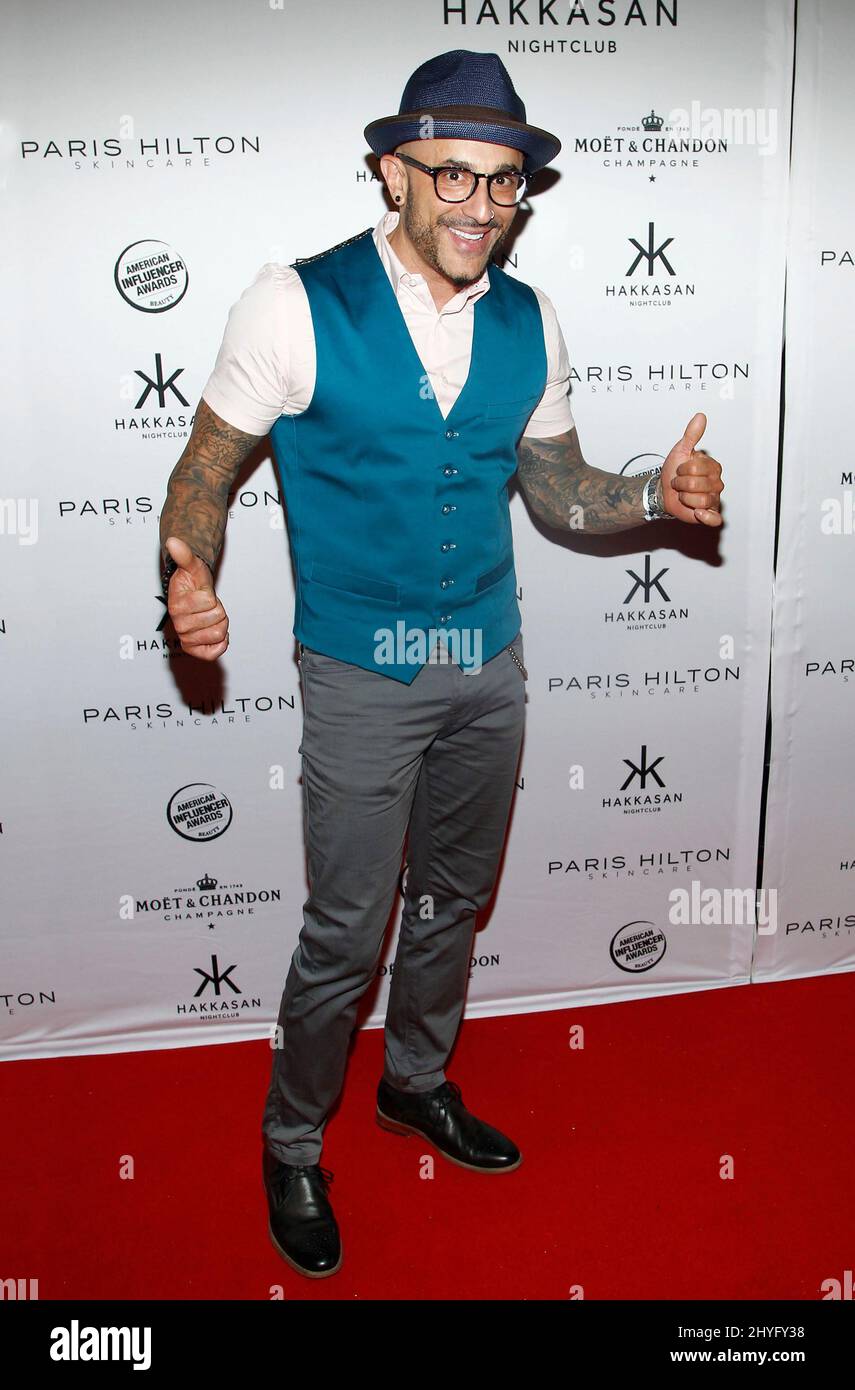 Rocky Vitelli partecipa al lancio del PROD.N.A. Skincare PROD.N.A. del Paris Hilton, che si tiene presso Hakkasan Las Vegas nel MGM Grand Hotel & Casino, a Las Vegas, Nevada Foto Stock