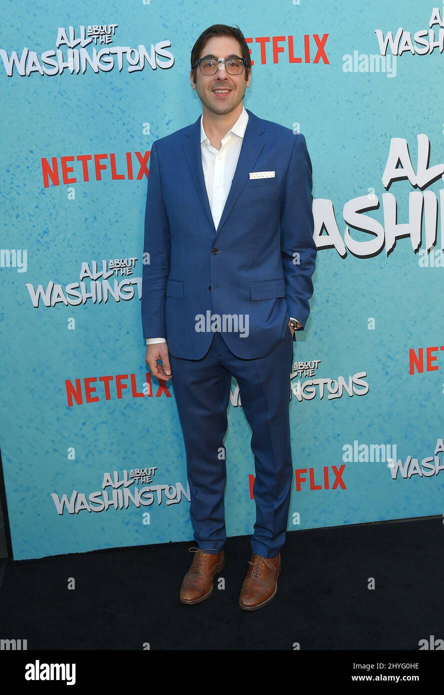 Jeremy Bronson arriva alla prima 'All About the Washingtons' di Netflix al Madera Kitchen il 08 agosto 2018 a Hollywood, USA. Foto Stock