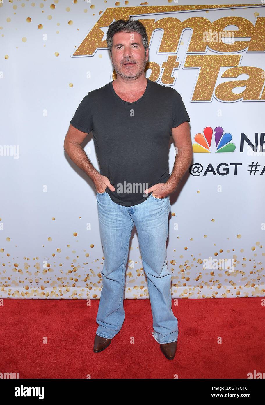 Simon Cowell all'America's Got Talent, spettacolo dal vivo e tappeto rosso tenuto al Dolby Theatre il 14 agosto 2018 a Hollywood, California. Foto Stock