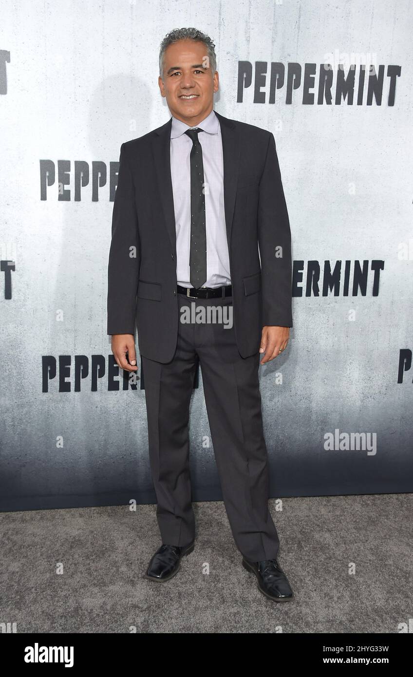 John Ortiz partecipa alla prima mondiale di Pepperming a Los Angeles Foto Stock