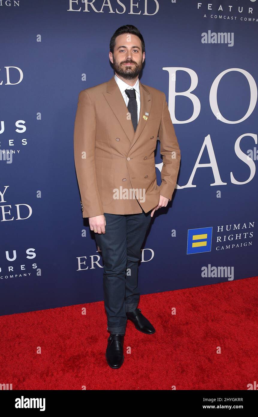 Garrard Conley al 'Boy cancellato' di Los Angeles, proiezione speciale tenuta al Directors Guild Theatre il 29 ottobre 2018 a Los Angeles, USA. Foto Stock