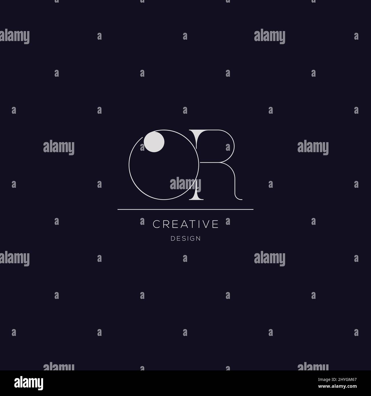 Logo dell'icona della lettera dell'alfabeto creativo O. Illustrazione Vettoriale