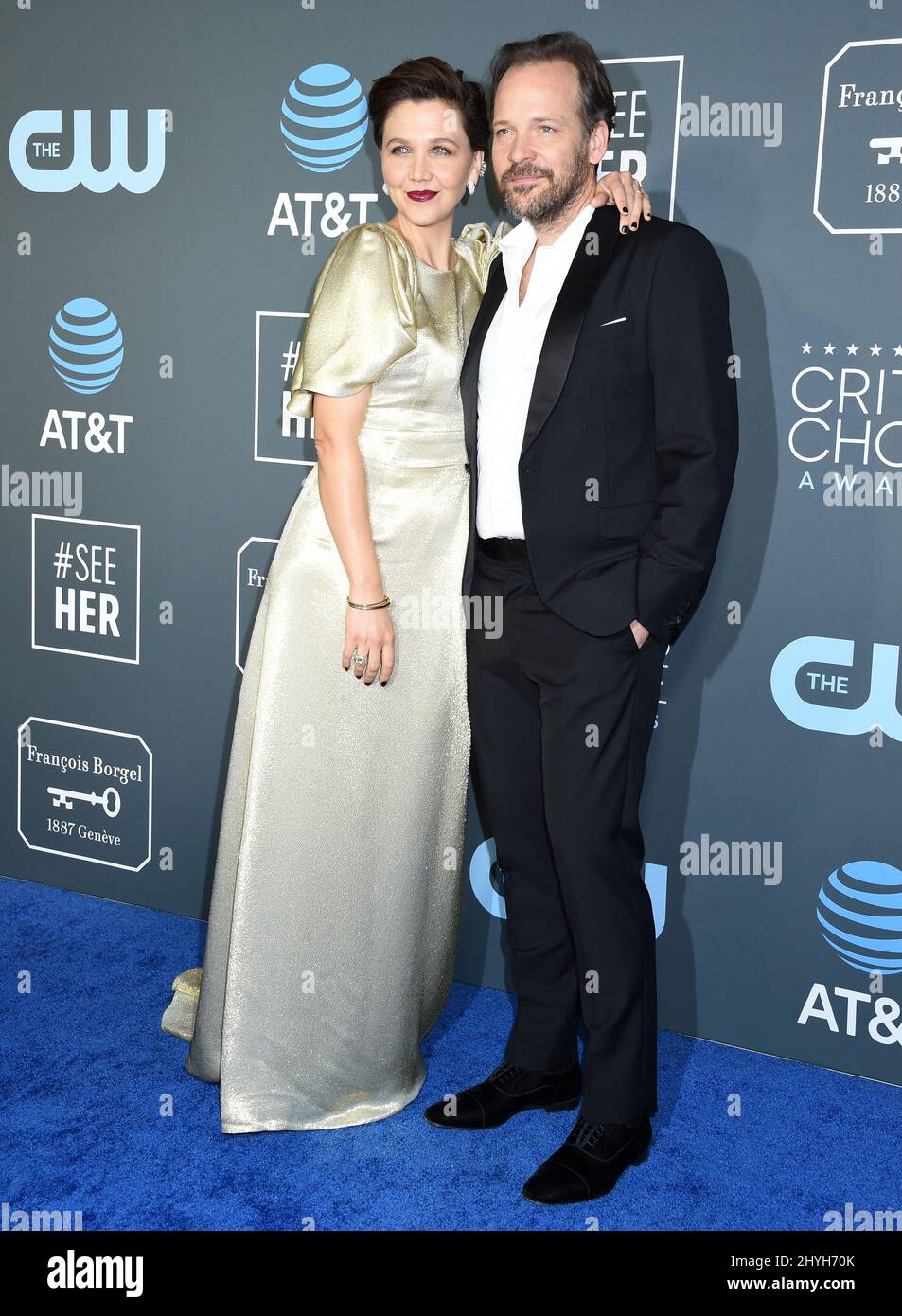 Peter Sarsgaard, Maggie Gyllenhaal in occasione dei 24th Annual Critics' Choice Awards tenutisi a Barker Hanger il 13 gennaio 2019 a Santa Monica, USA. Foto Stock