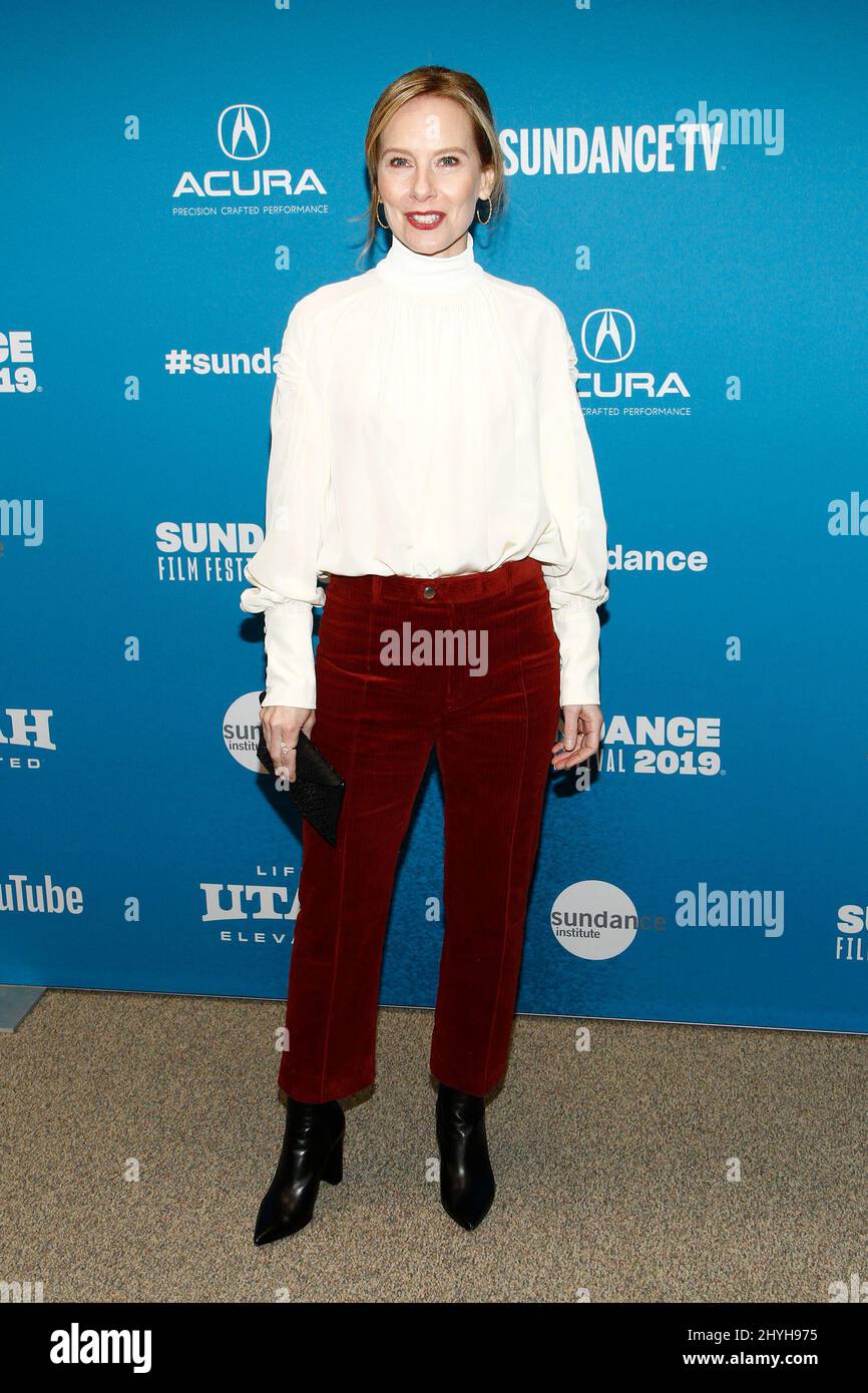 Amy Ryan alla prima di "Late Night" durante il Sundance Film Festival del 2019 che si tiene al Teatro Eccles il 26 gennaio 2019 a Park City. Foto Stock