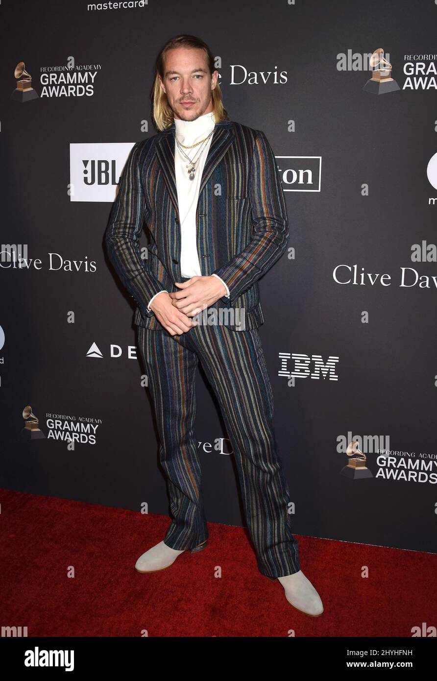 Diplo che partecipa alla Recording Academy e al Clive Davis' 2019 Pre-GRAMMY Gala tenuto al Beverly Hilton Hotel a Beverly Hills, California Foto Stock