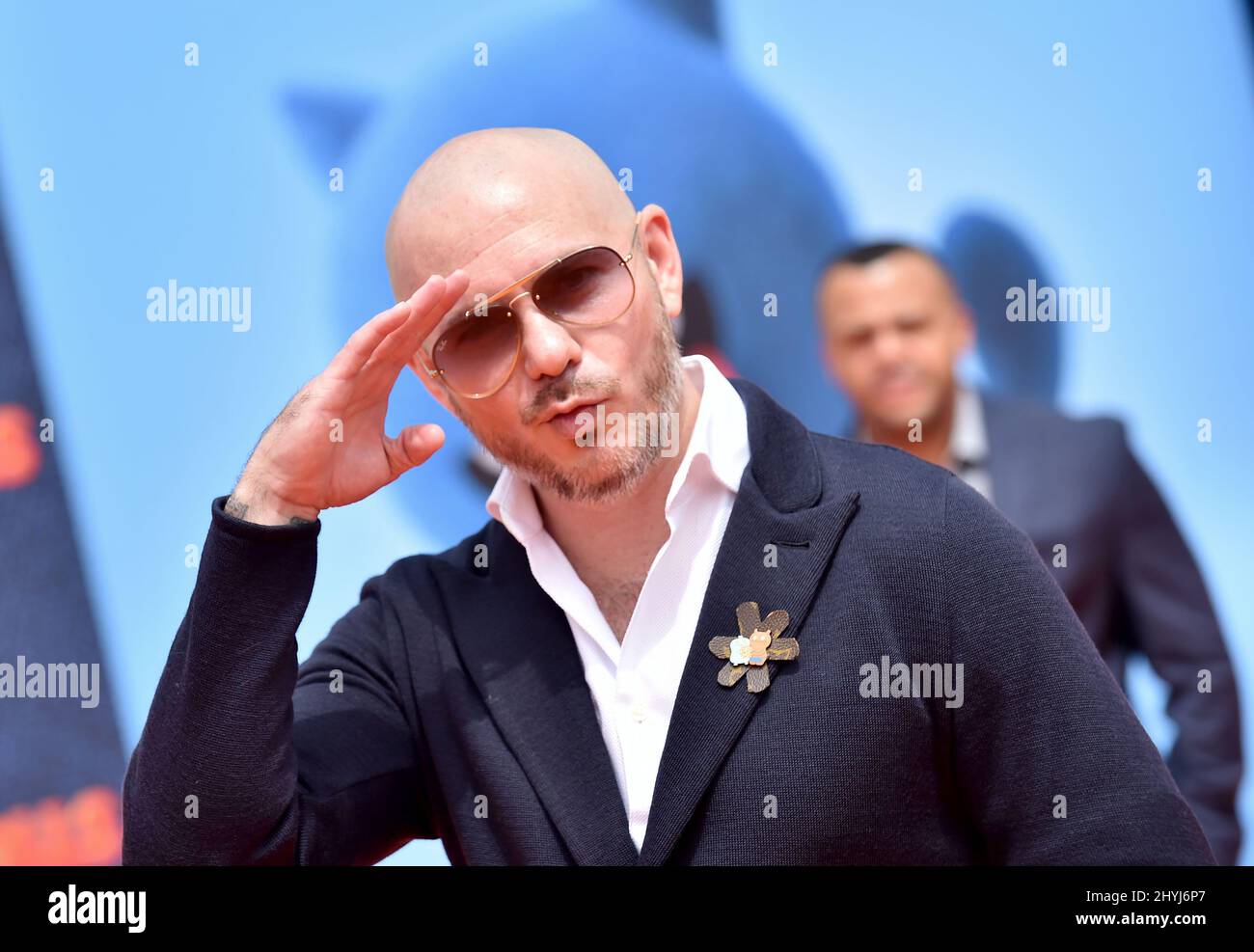 Pitbull alla prima mondiale di 'Dolls Ugly' tenuta al Regal Cinemas L.A Foto Stock