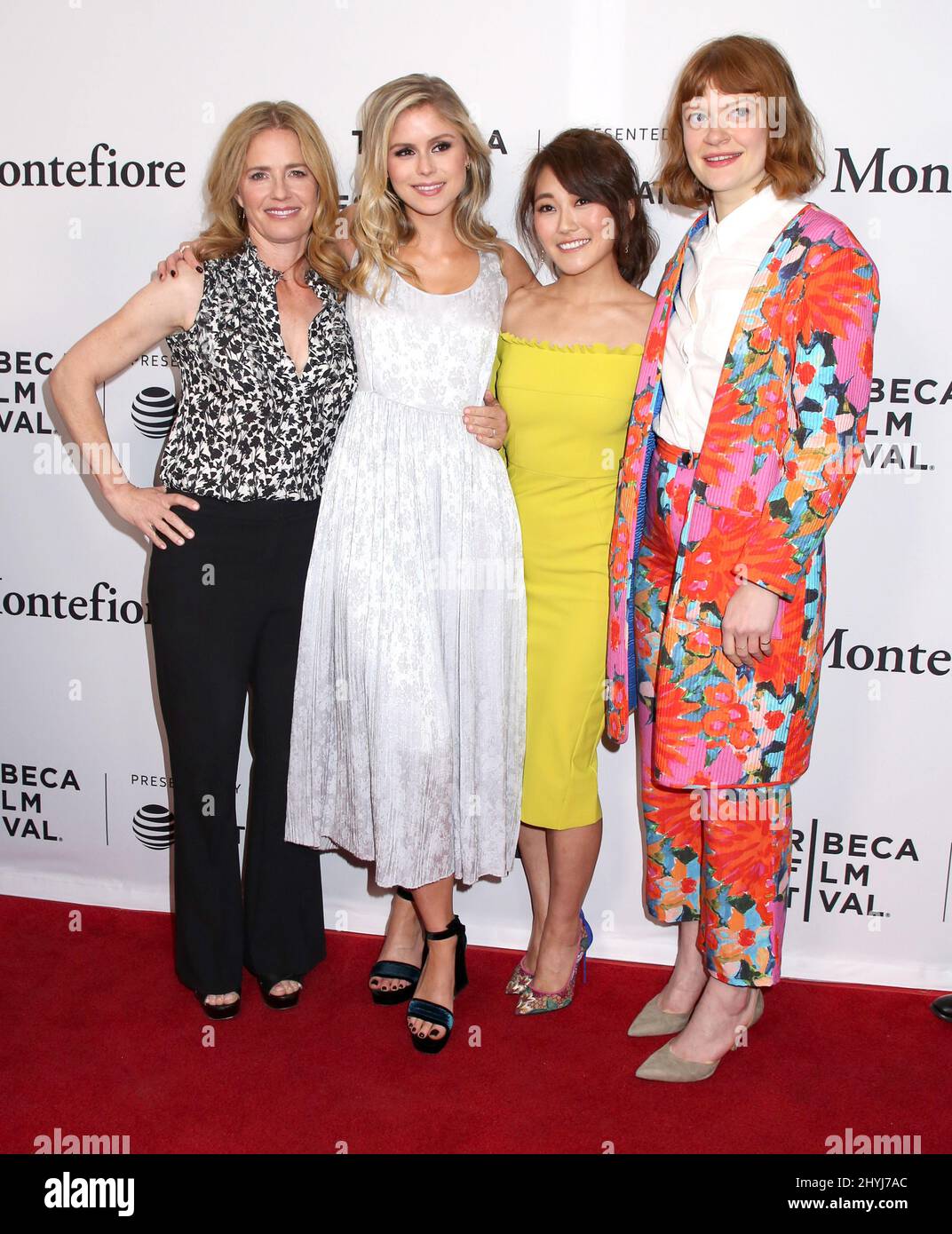 Elisabeth Shue, Erin Moriarty, Karen Fukuhara e Colby Minifie hanno partecipato al Tribeca Film Festival 2019 'The Boys' Premiere tenuto al SVA Theatre il 29 aprile 2019 a New York City, NY Foto Stock