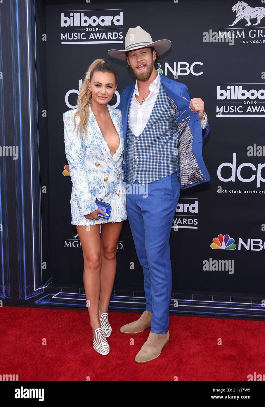 Brian Kelley e Brittney Marie Cole partecipano ai Billboard Music Awards 2019 alla MGM Grand Garden Arena di Las Vegas, Nevada Foto Stock