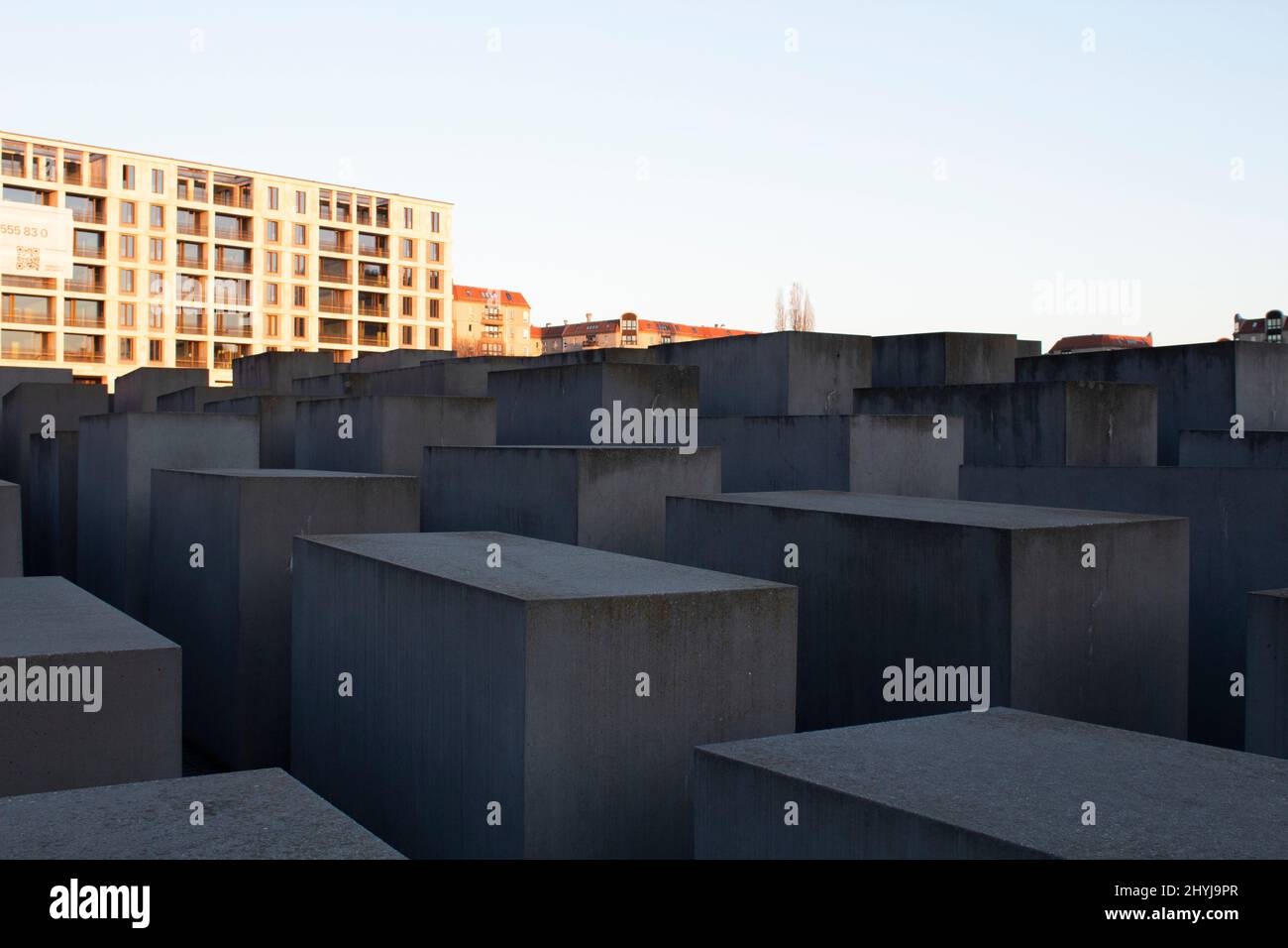 Il Memoriale degli ebrei assassinati d'Europa - il Memoriale dell'Olocausto - Cora-Berliner-Straße Berlino, Germania Foto Stock