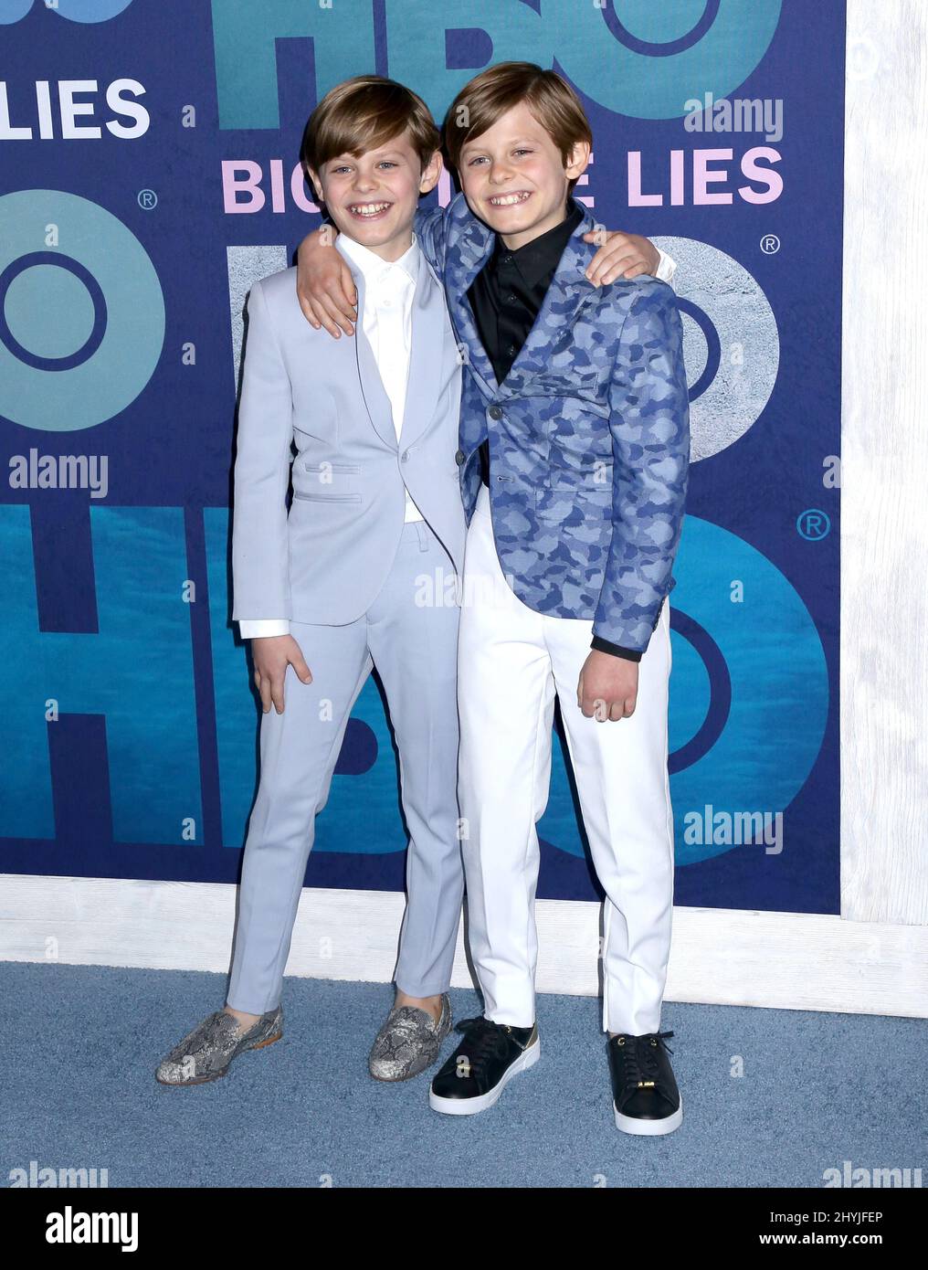 Cameron Crovetti & Nicholas Crovetti in occasione della stagione due premiere di Big Little si trova a New York Foto Stock