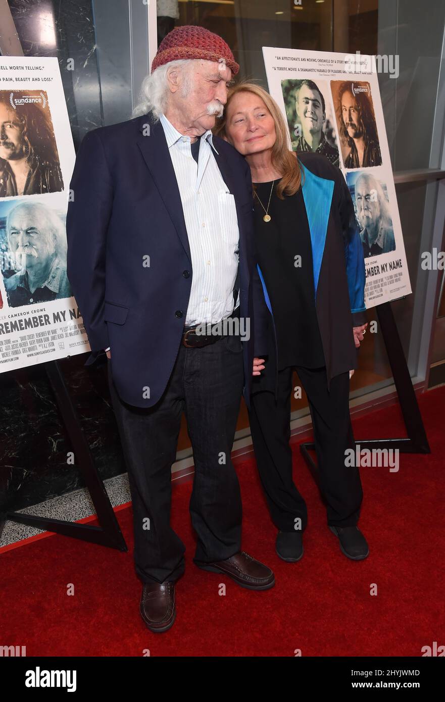 David Crosby e Jan Dance arrivo al 'David Crosby: Ricorda il mio nome' Los Angeles Premiere al Linwood Dunn Theatre il 18 luglio 2019 a Hollywood, Los Angeles. Foto Stock