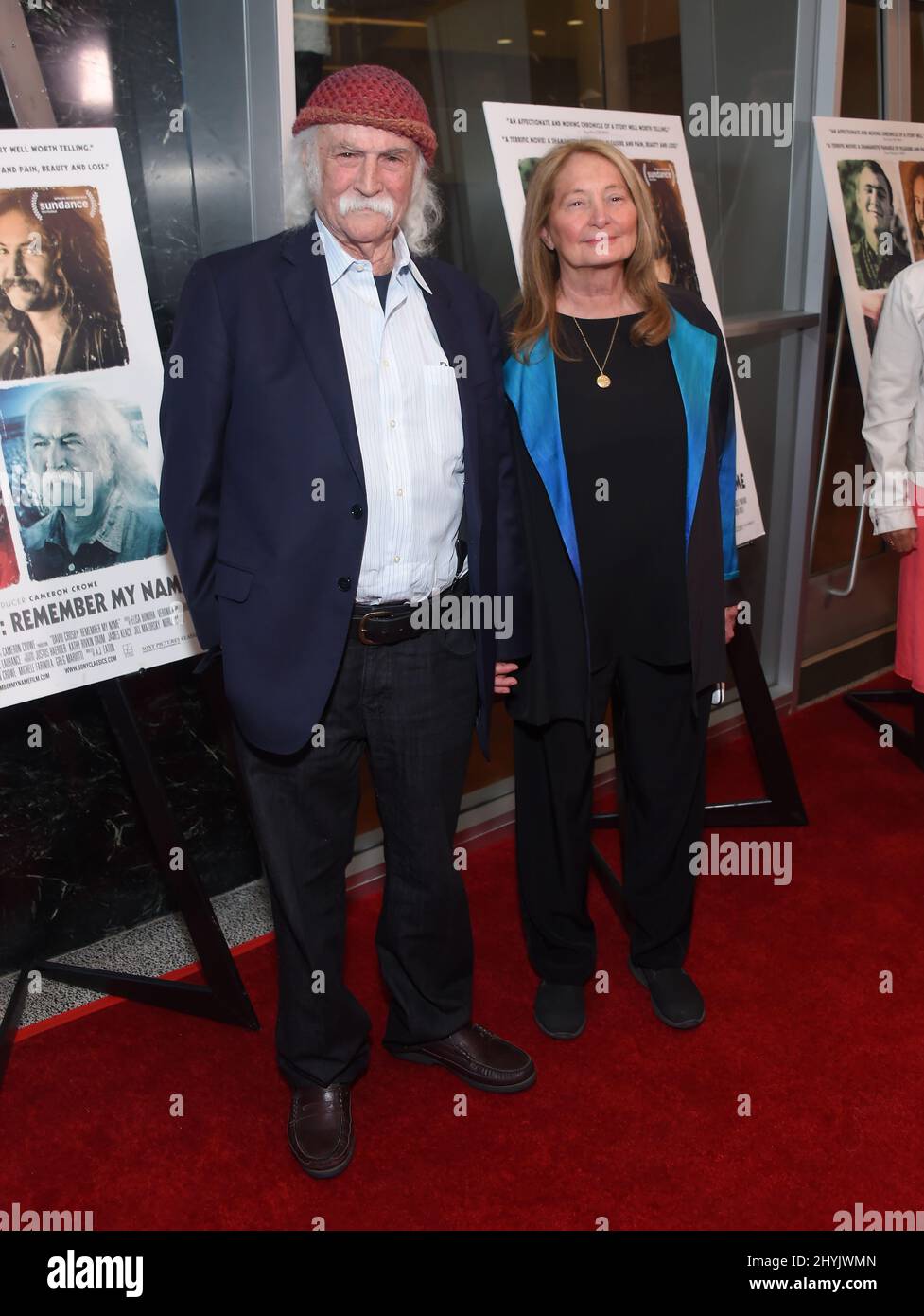 David Crosby e Jan Dance arrivo al 'David Crosby: Ricorda il mio nome' Los Angeles Premiere al Linwood Dunn Theatre il 18 luglio 2019 a Hollywood, Los Angeles. Foto Stock