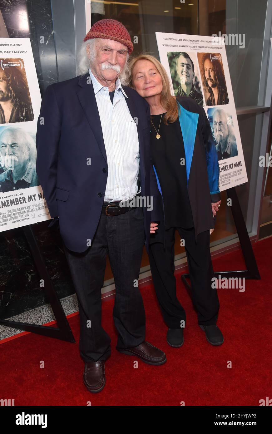 David Crosby e Jan Dance arrivo al 'David Crosby: Ricorda il mio nome' Los Angeles Premiere al Linwood Dunn Theatre il 18 luglio 2019 a Hollywood, Los Angeles. Foto Stock